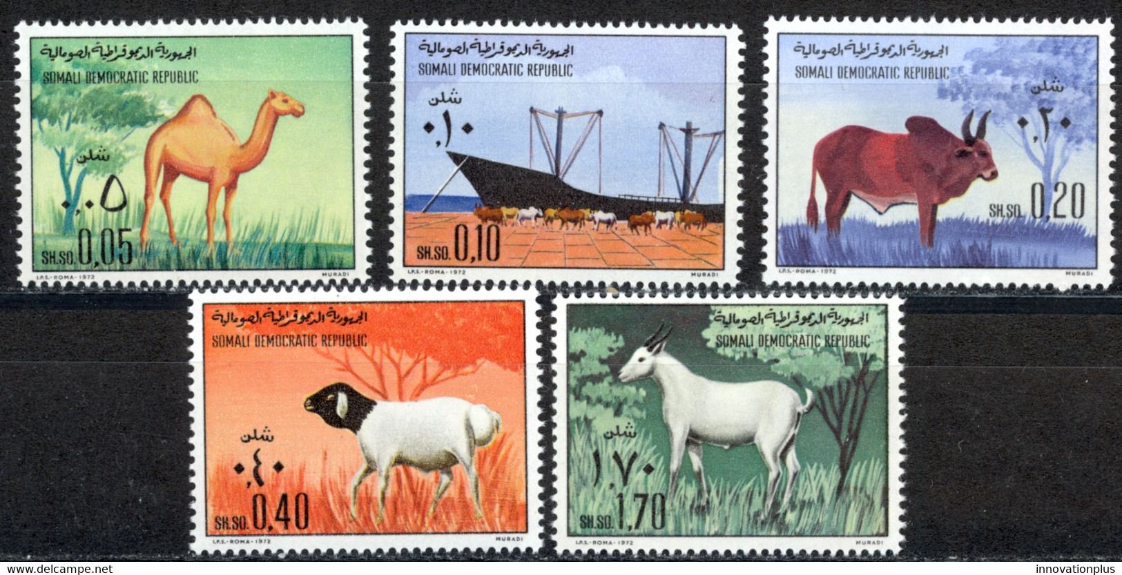 Somalia Sc# 388-392 MNH 1972 Animals - Somalia (1960-...)