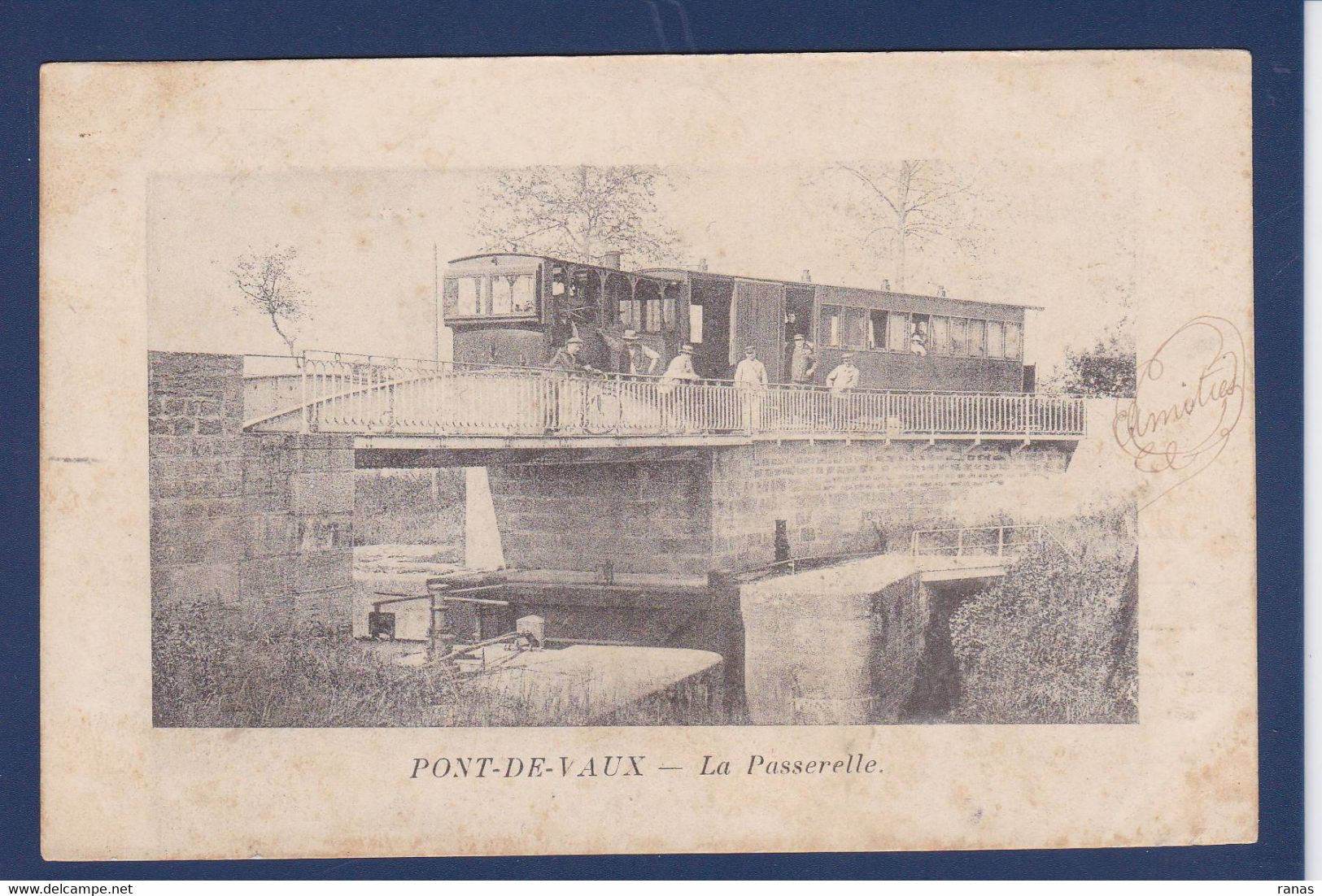 CPA [01] Ain > Pont-de-Vaux Tramway Train Circulé - Pont-de-Vaux