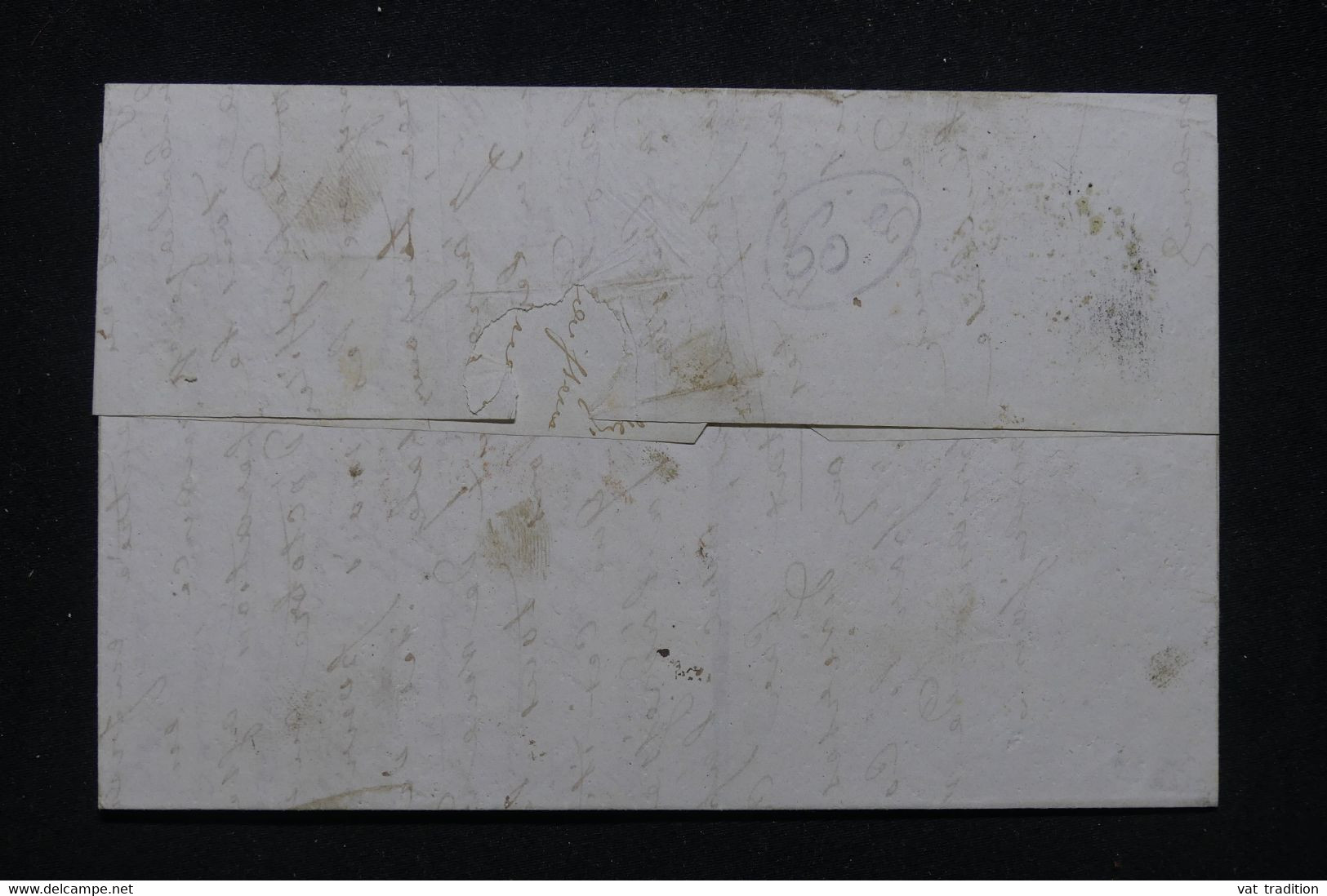 TURQUIE - Lettre De Constantinople Pour La France En 1849 Avec Cachet Des Paquebots De La Méditerranée  - L 94645 - ...-1858 Préphilatélie