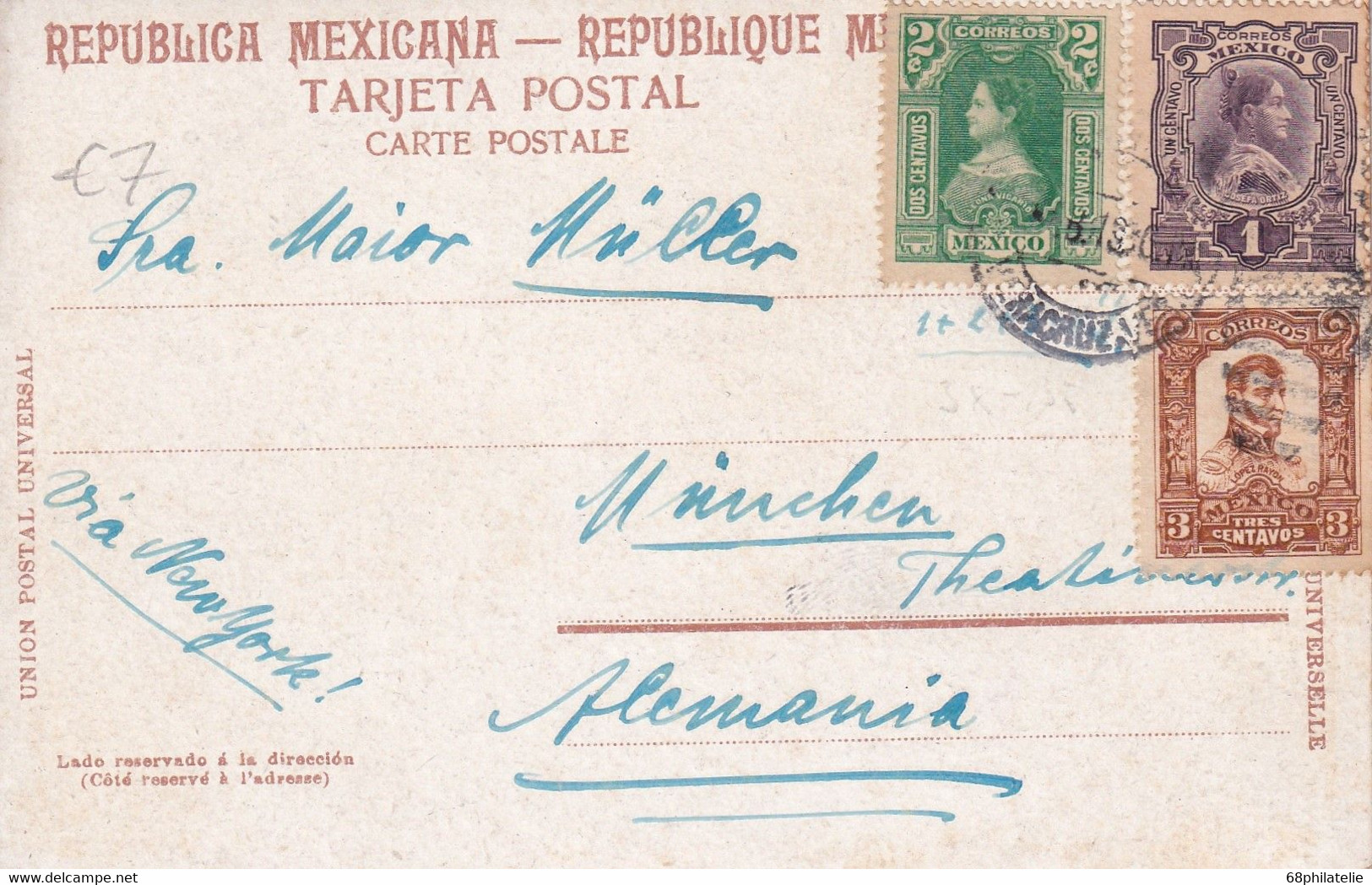 MEXIQUE 1913 CARTE POSTALE DE OAXACA - Mexico