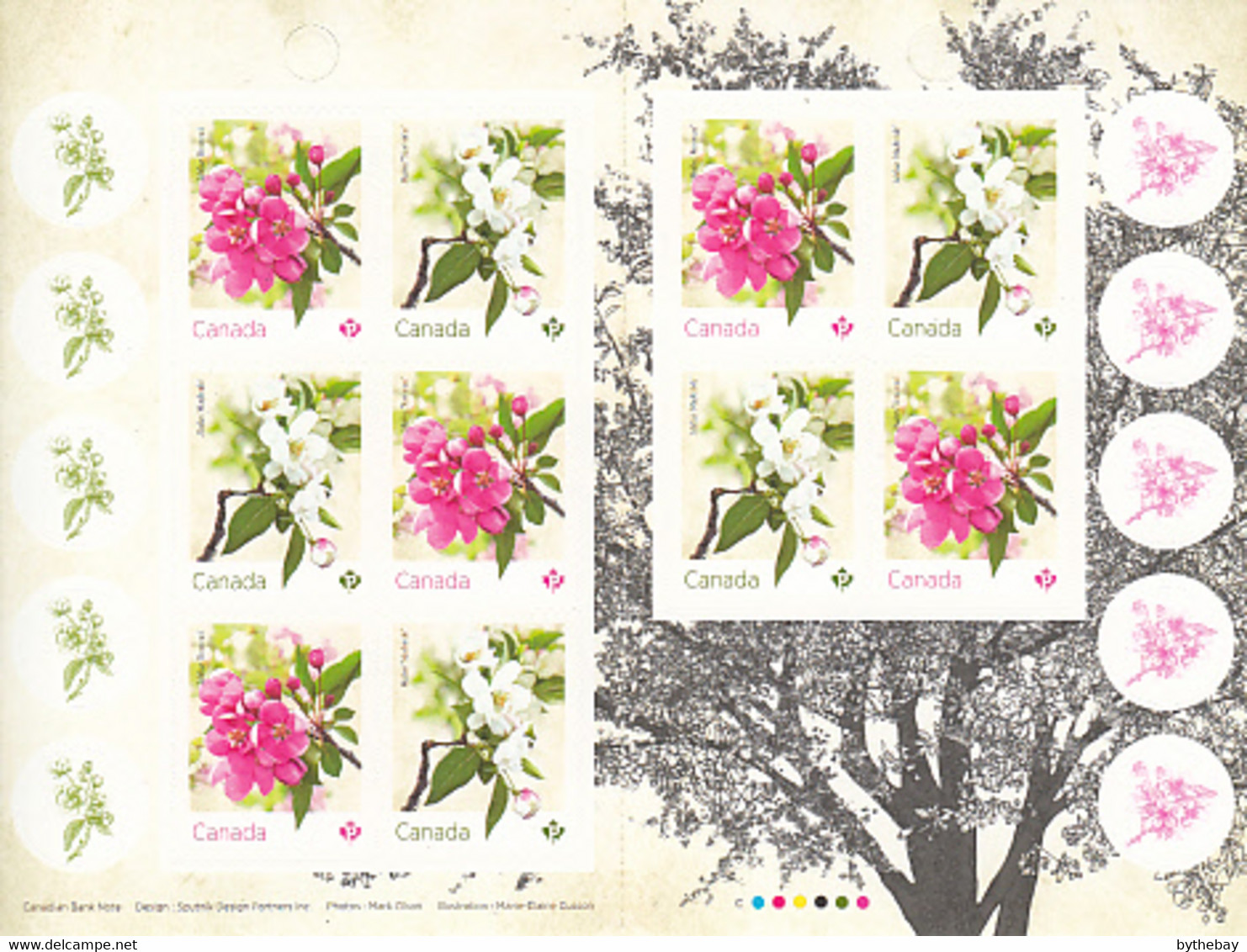 Canada 2021 Sc 3285a BK761 Booklet Of 10 (P) Maybride, Rosseau Crabapple Blossoms - Full Booklets