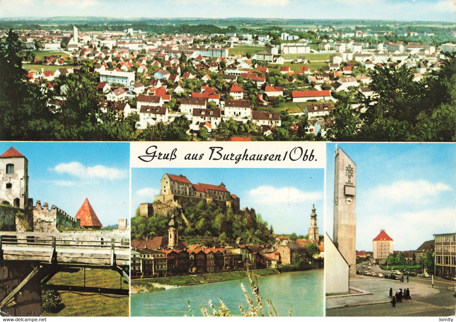 Allemagne Burghausen Gruss Aus Carte 4 Vues CPSM GF - Burghausen