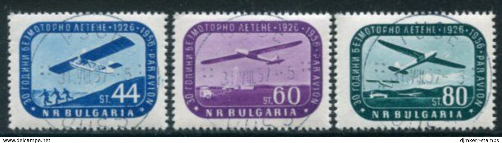 BULGARIA 1956 Gliding Used.  Michel 1002-04 - Usati