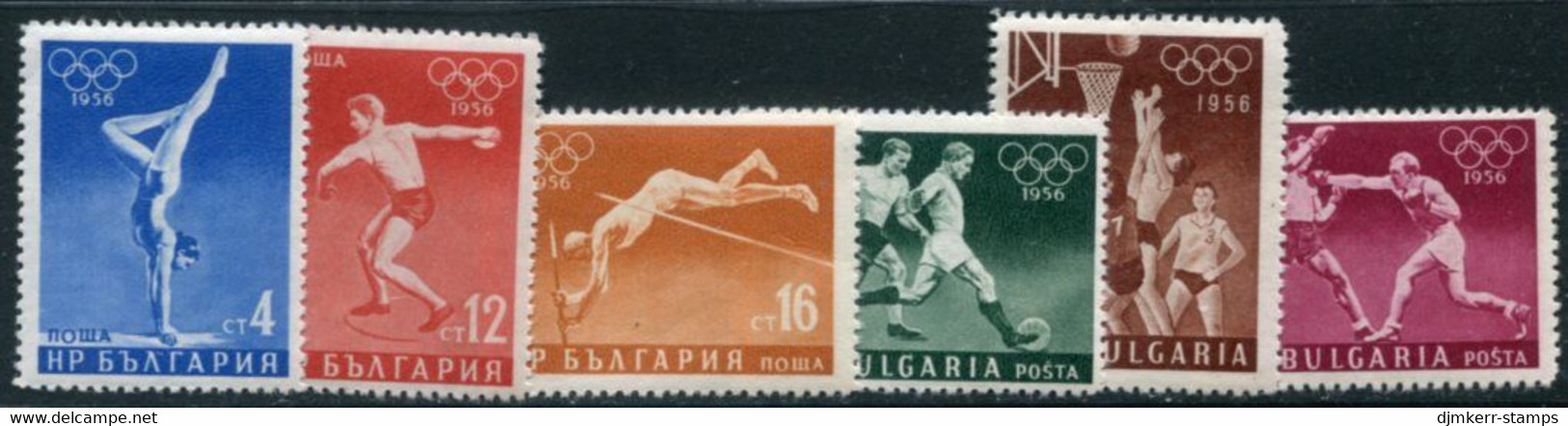 BULGARIA 1956 Olympic Games MNH / **.  Michel 996-1001 - Unused Stamps