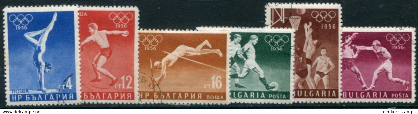 BULGARIA 1956 Olympic Games Used.  Michel 996-1001 - Usados