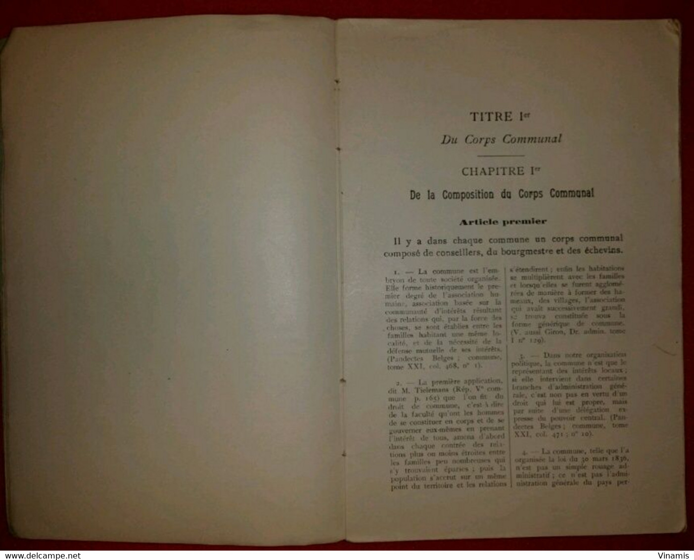 1912 - Nouveau commentaire concis de la LOI COMMUNALE par Alfred BALSACQ - Janvier 1912 - 288 pg