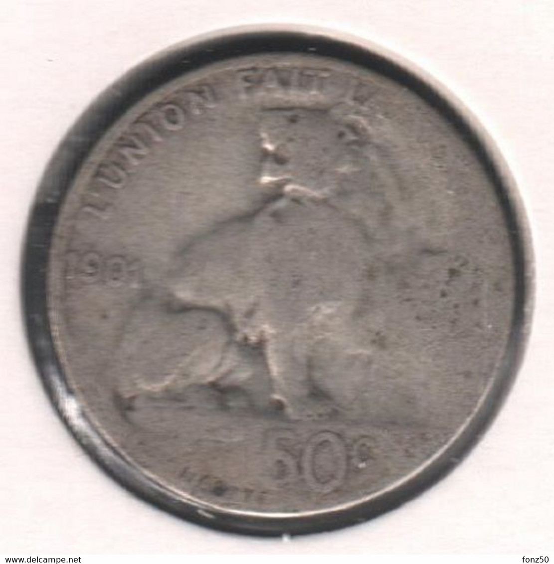 LEOPOLD II * 50 Cent 1901 Frans * Fraai * Nr 10338 - 50 Cents