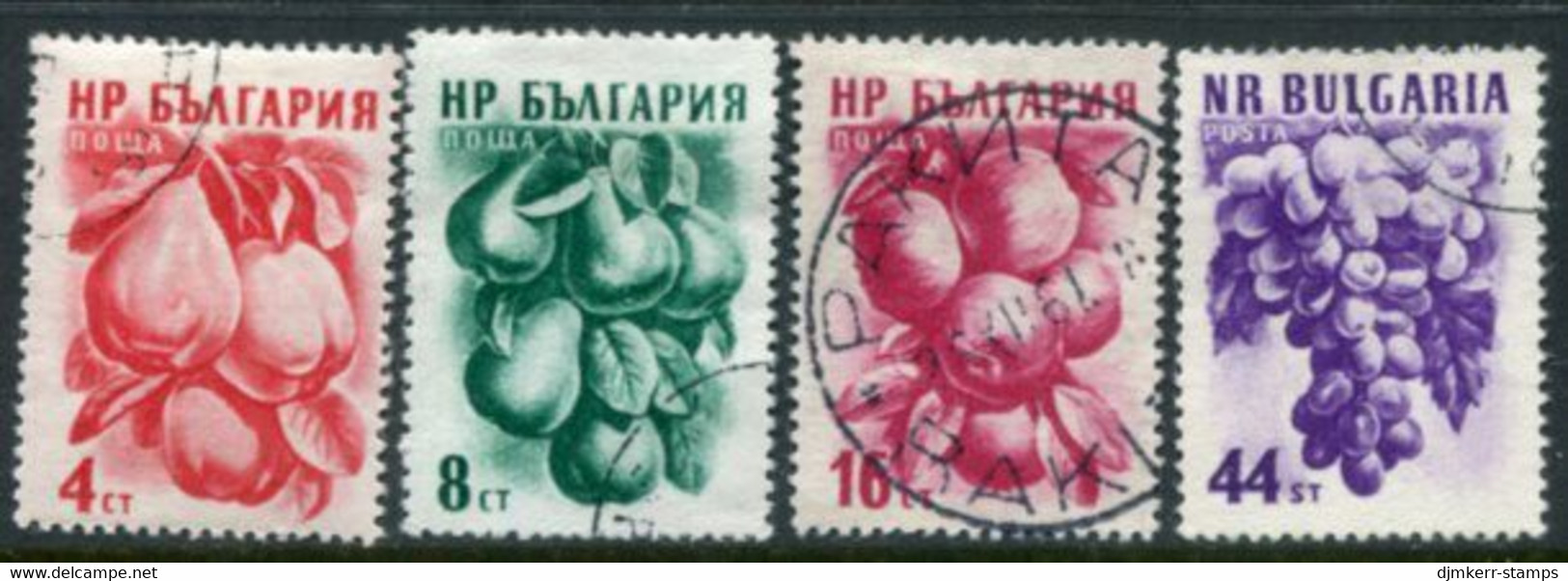 BULGARIA 1956 Fruits I  Used.  Michel 982-85 - Gebraucht