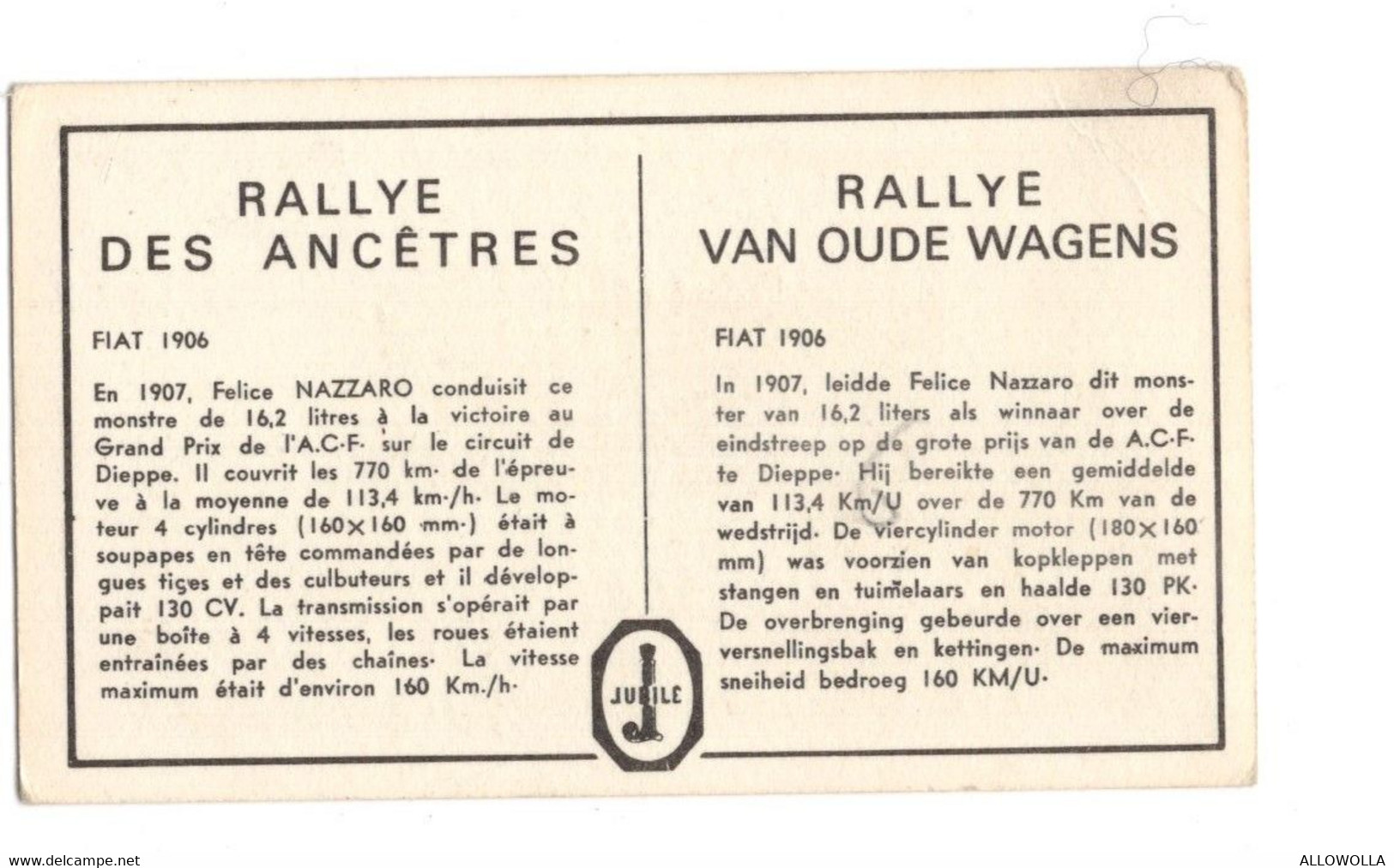11872 " FIAT 1906 " RALLYE DES ANCETRES-RALLYE VAN OUDE WAGENS - Automobili