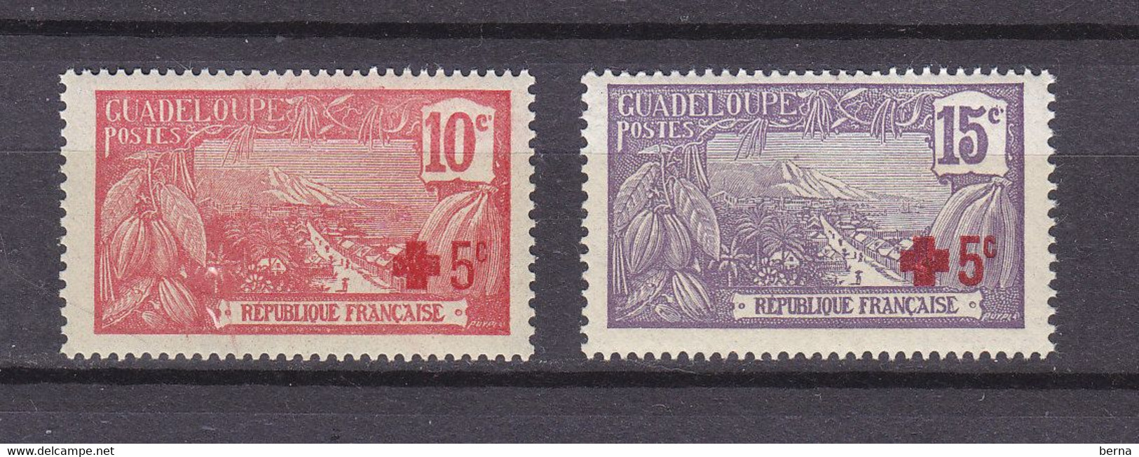 GUADELOUPE 75/76 CROIX ROUGE LUXE NEUF SANS CHARNIERE - Nuovi