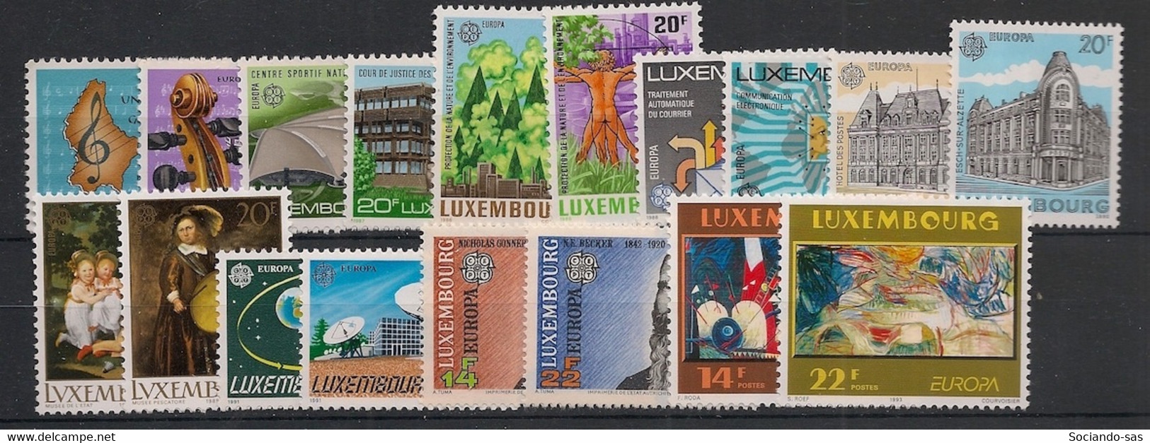 Luxembourg - 1985-93 - Europa - Complete - 18 Stamps - Neuf Luxe ** / MNH / Postfrisch - Andere & Zonder Classificatie