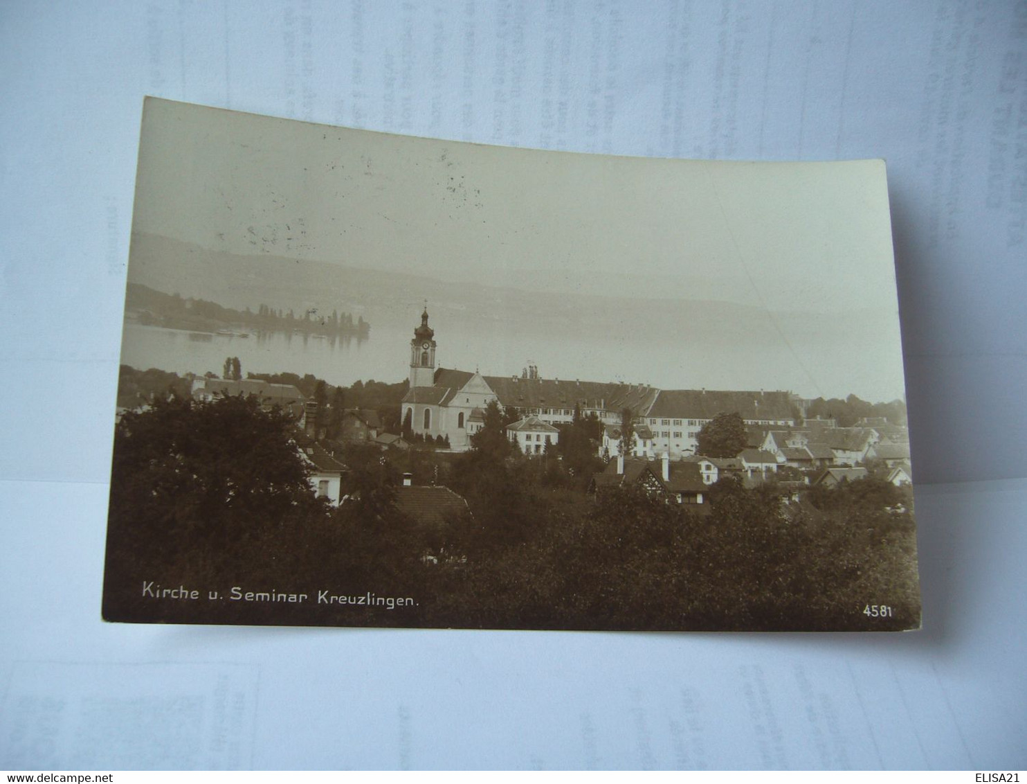 KIRCHE U SEMINAR KREUZLINGEN SUISSE TG THURGOVIE CPA 1923 VERLAG PAPETERIE BODAN KREUZLIGEN - Kreuzlingen