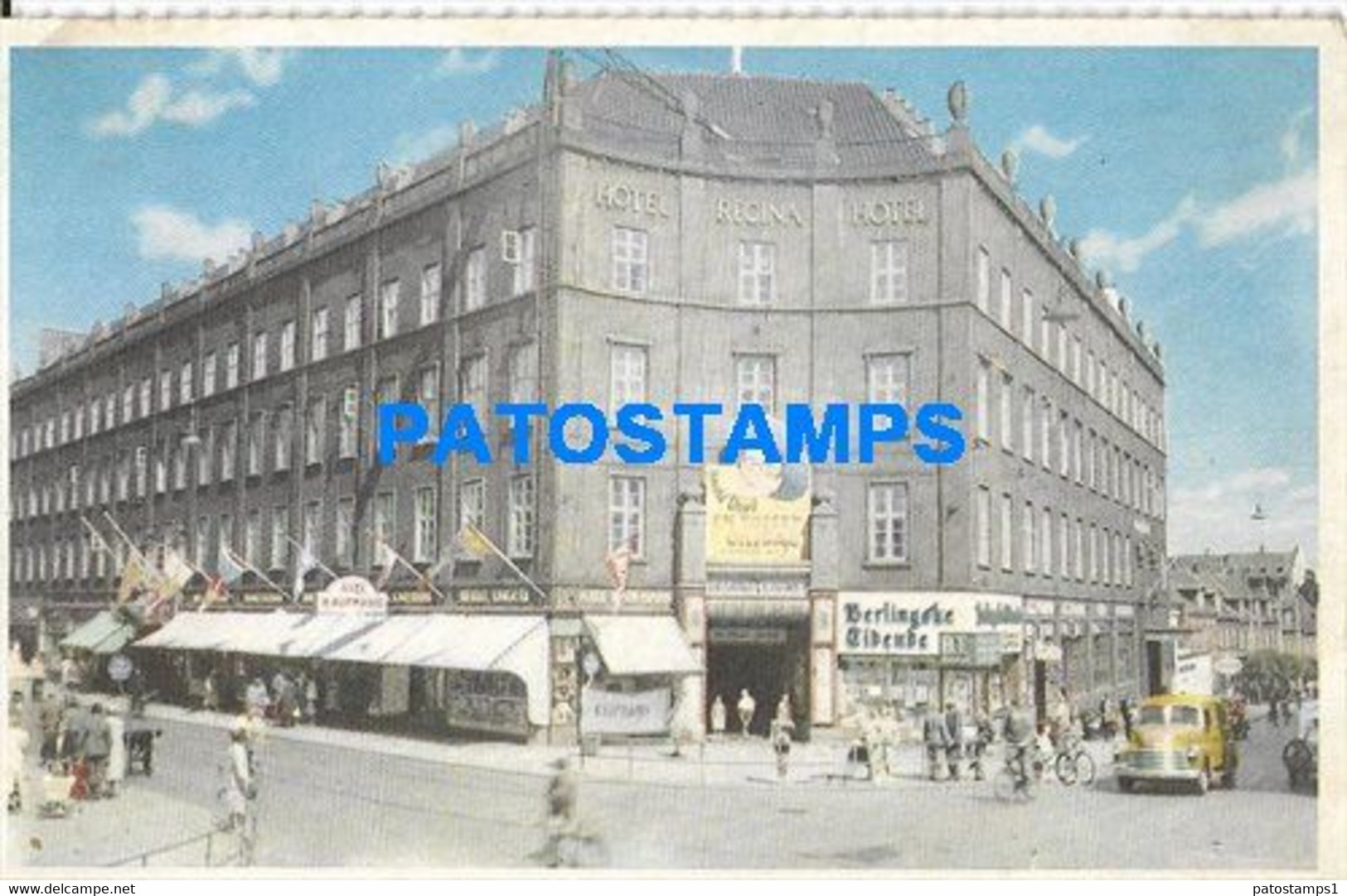 157509 DENMARK DANMARK ARHUS HOTEL REGINA CROSSED POSTAL POSTCARD - Denmark