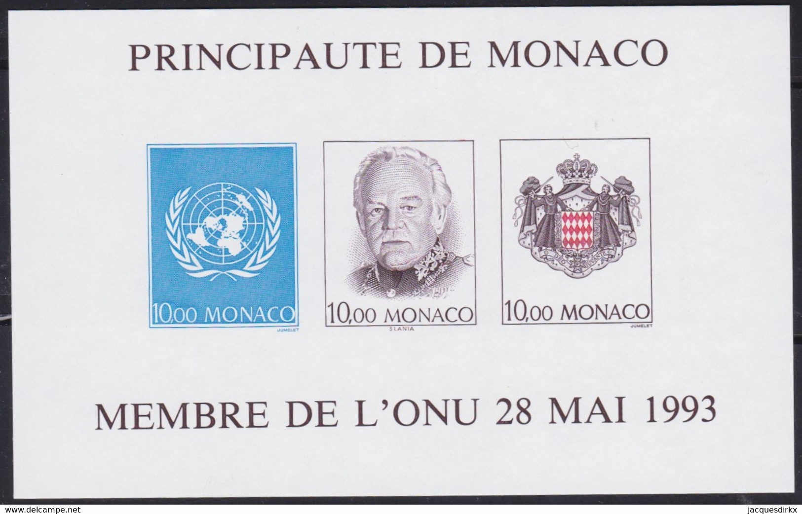 Monaco    .   Yvert  Bloc B 62a    (2 Scans)     .    **      .  Neuf SANS Charnière  .   /   .    MNH - Blocs