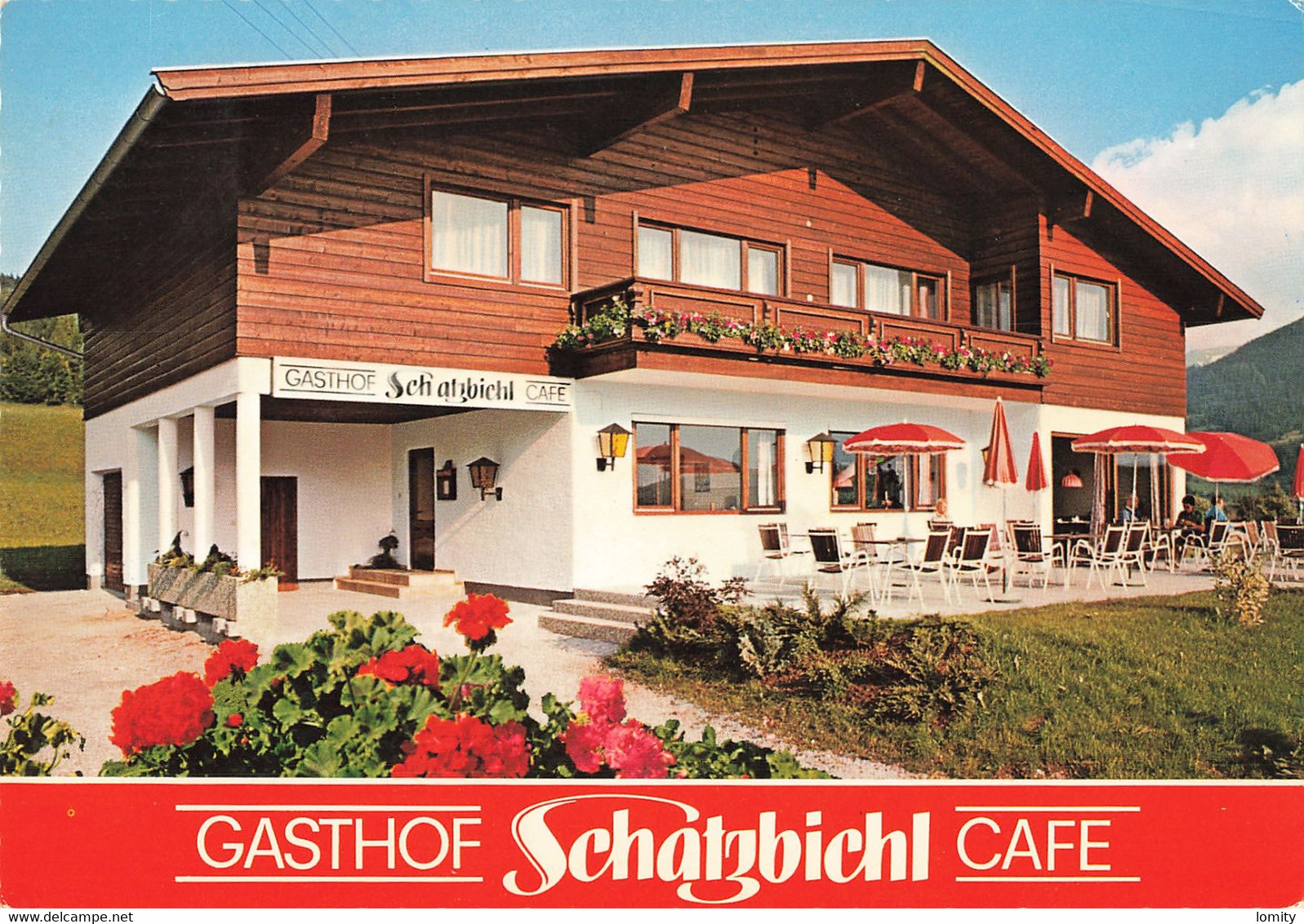 Autriche Saalfelden Gasthof Café Schatzbichl Restaurant CPSM GF - Saalfelden