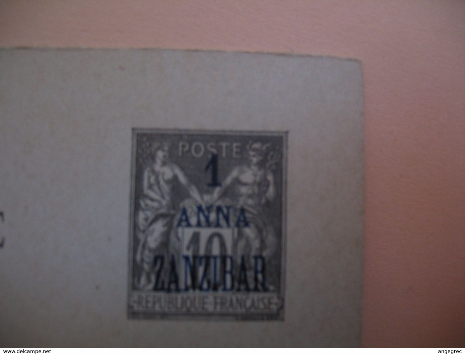 Entier Postal  Carte Postale Avec Réponse Payée Zanzibar 1 Anna Zanzibar Type Groupe  Sur  10c   Voir Scan - Lettres & Documents