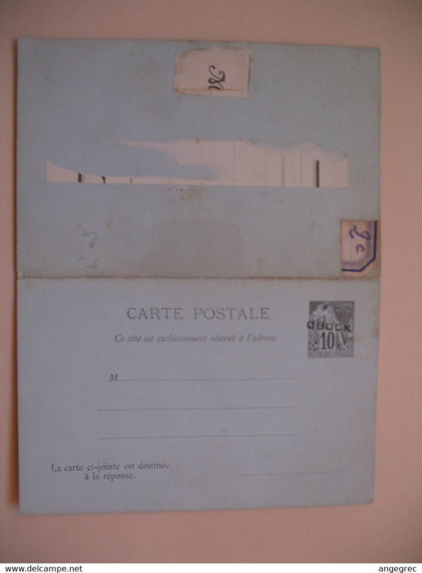 Entier Postal  Carte Postale Avec Réponse Payée Obock Type Alphée Dubois Sur  10c   Voir Scan - Cartas & Documentos