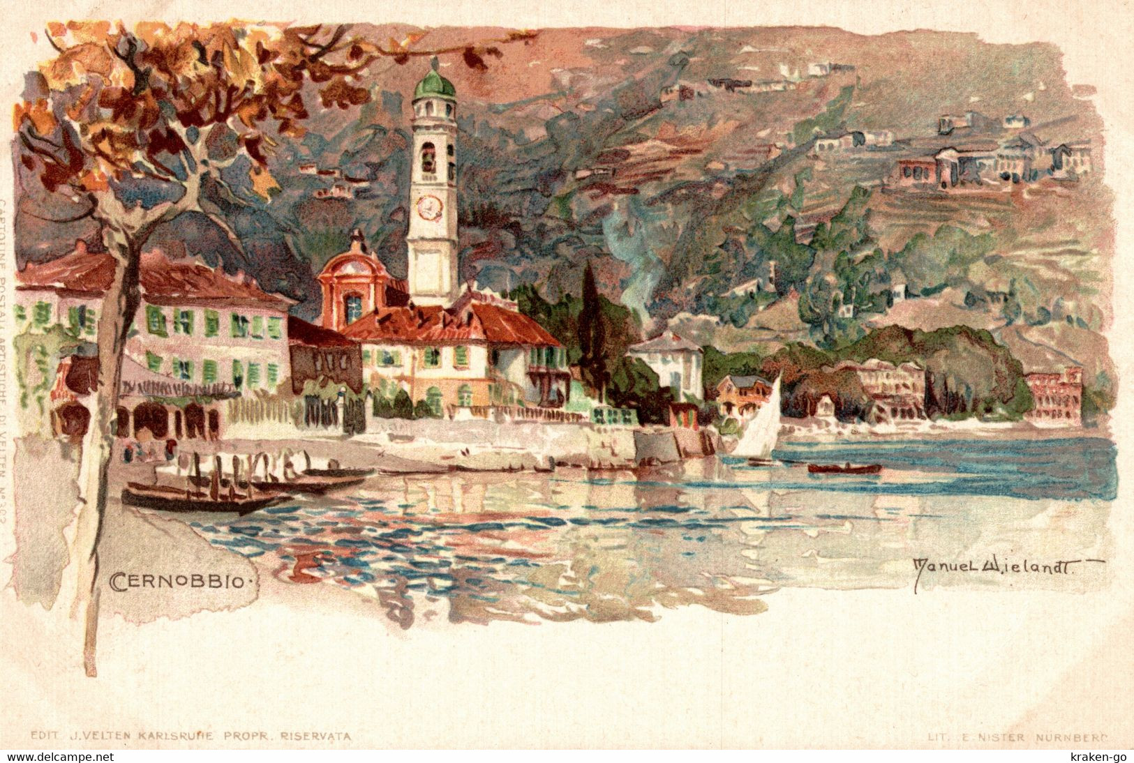 CPA M. WIELANDT - Cernobbio, Como - Panorama - NV - W088 - Wielandt, Manuel