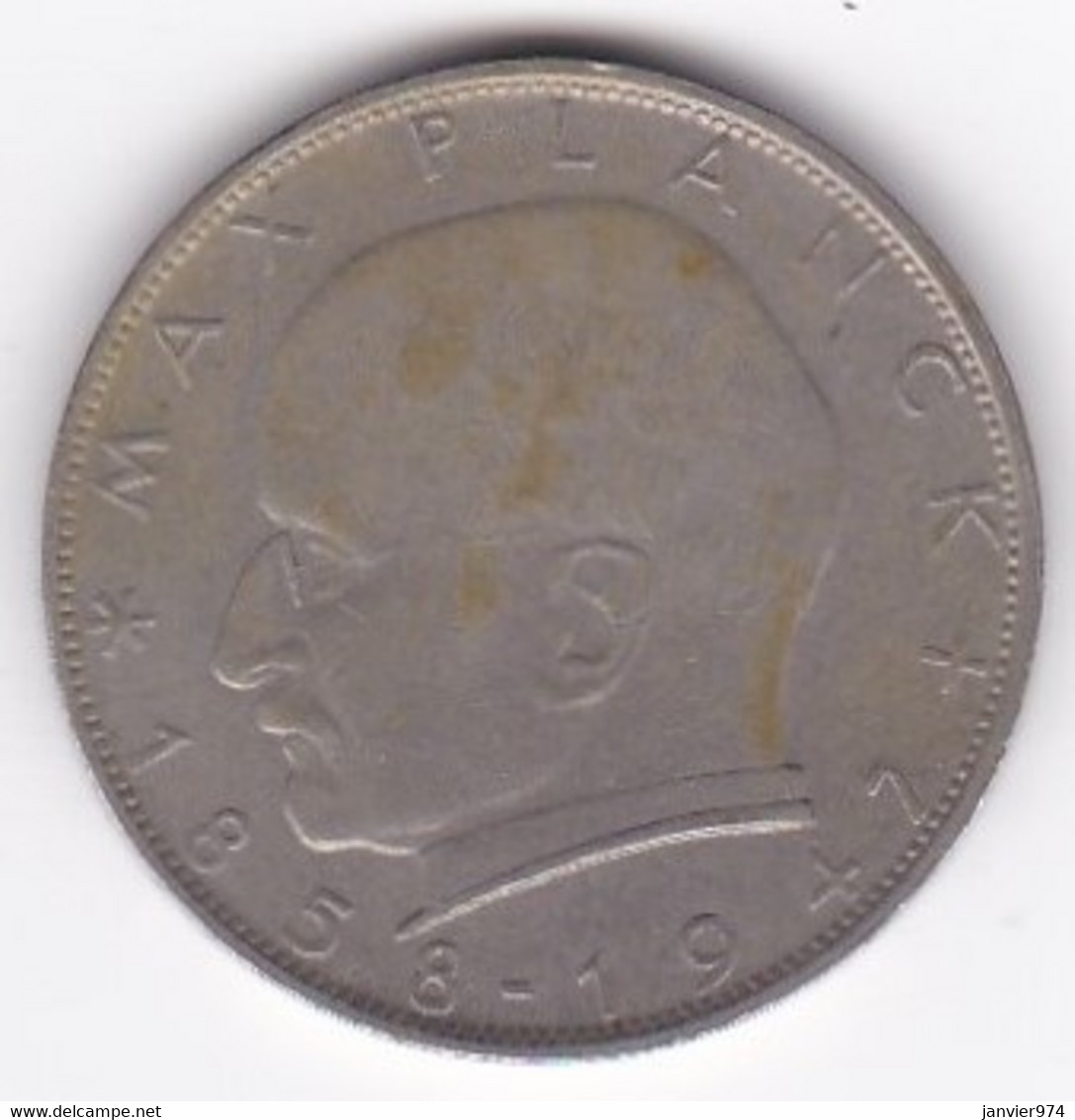 2 Deutsche Mark 1967 G KARLSRUHE, Max Planck , Cupronickel, KM# 116 - 2 Marcos