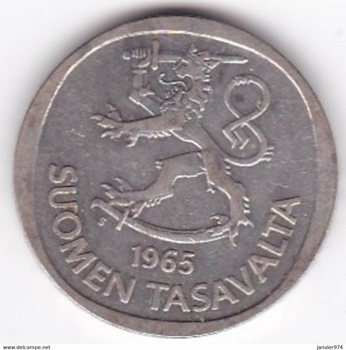 Finlande . 1 Markka 1965 . Argent - Finland