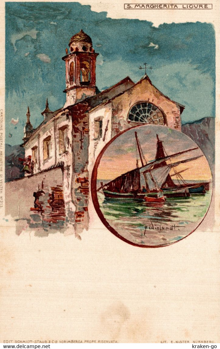 CPA M. WIELANDT - Santa Margherita Ligure, Genova - Vedutine - NV - W109 - Wielandt, Manuel