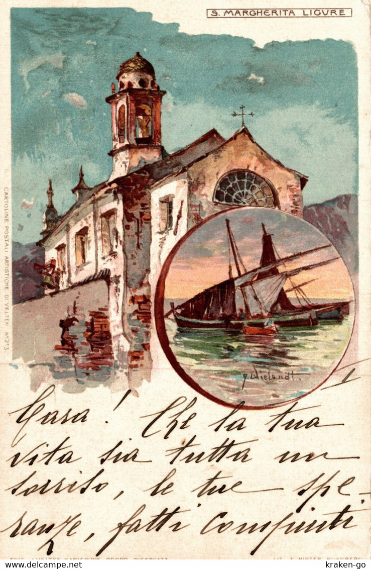 CPA M. WIELANDT - Santa Margherita Ligure, Genova - Vedutine - VG - W110 - Wielandt, Manuel