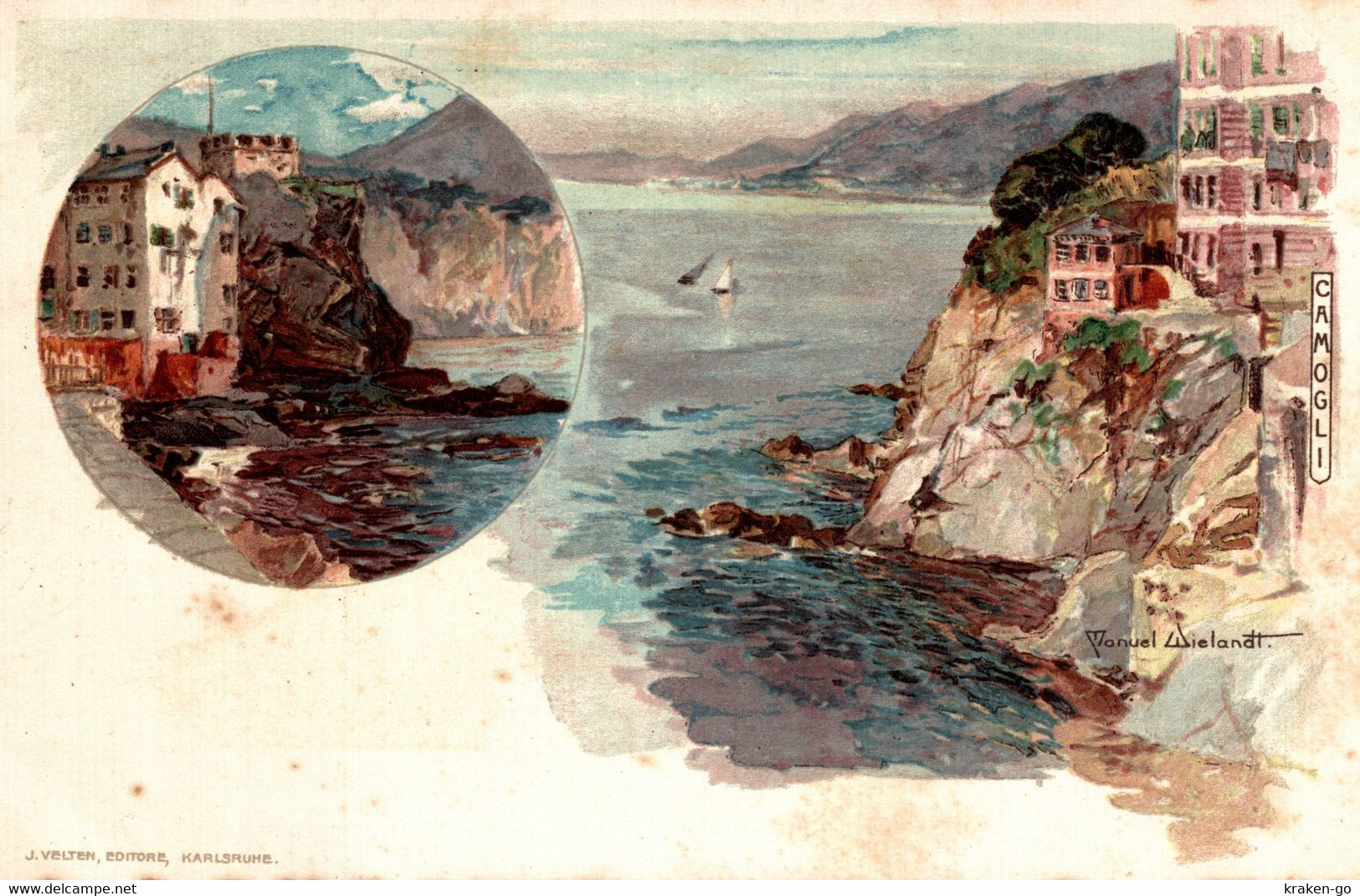 CPA M. WIELANDT - Camogli, Genova - Vedutine - VELTEN - NV - W113 - Wielandt, Manuel