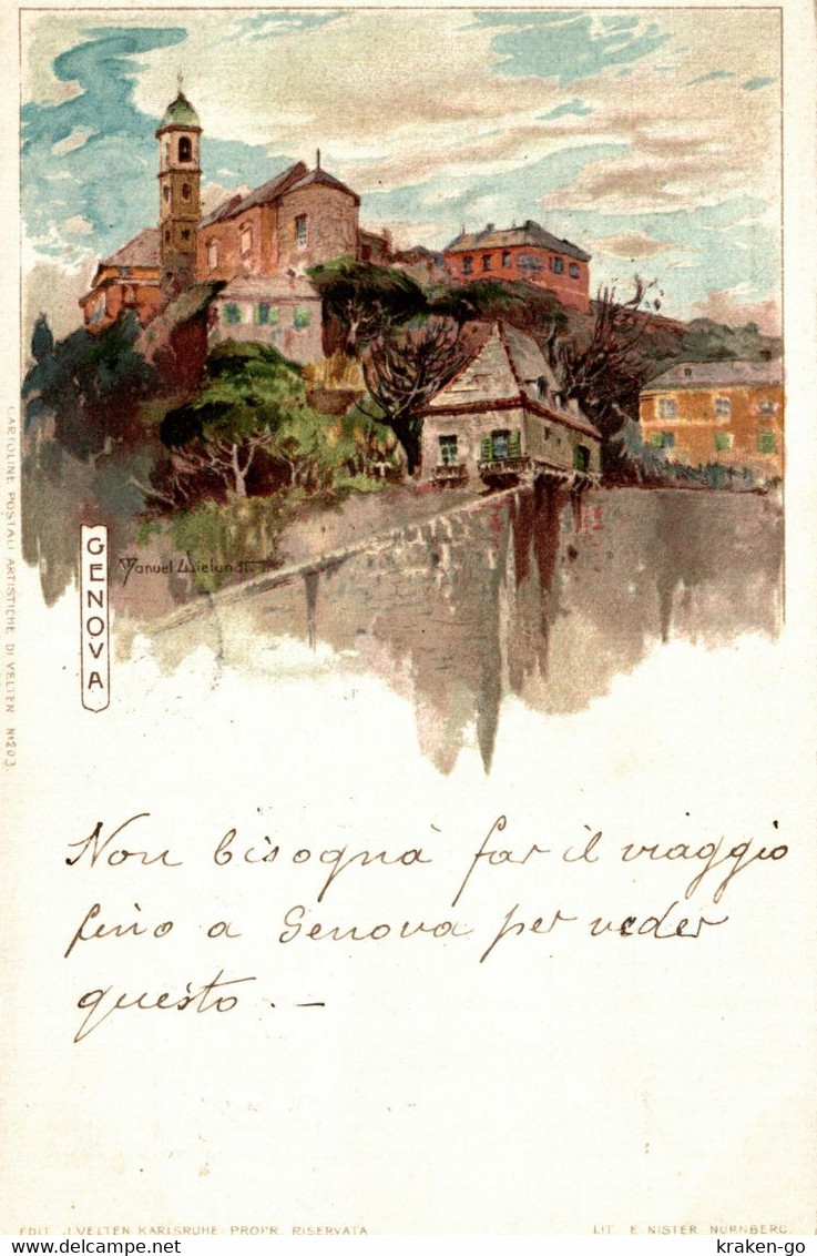 CPA M. WIELANDT - Genova Città - Panorama - VG - W125 - Wielandt, Manuel