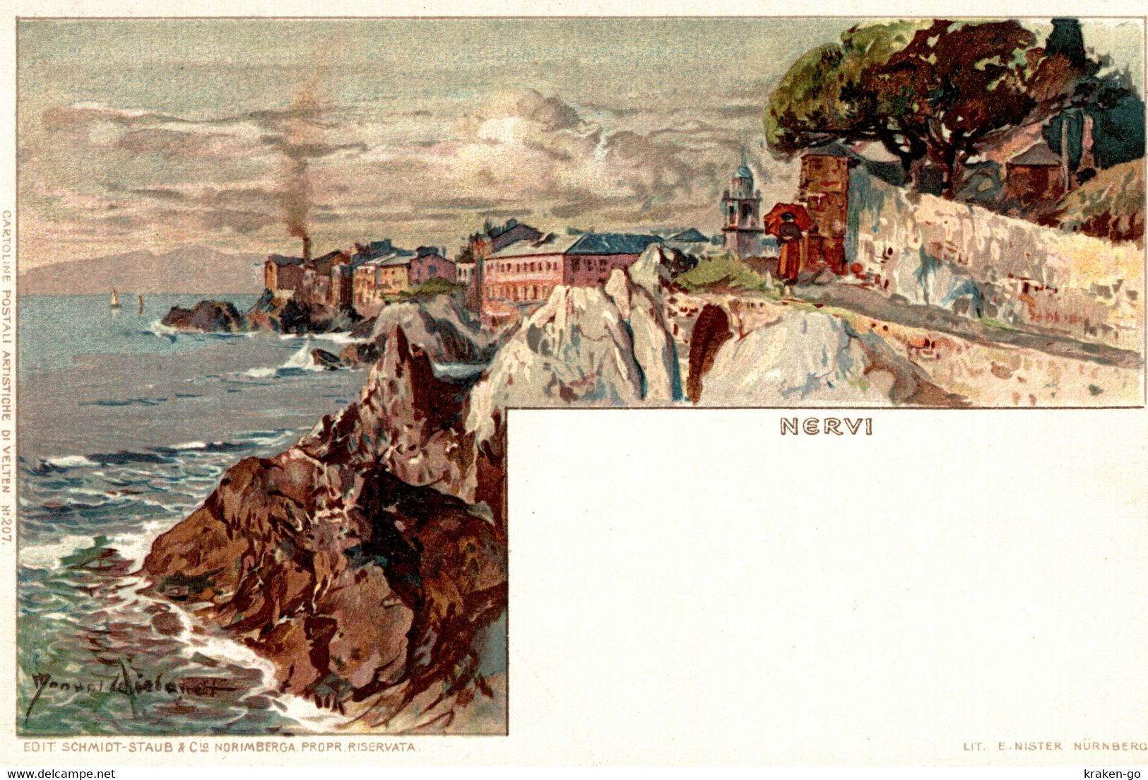CPA M. WIELANDT - Genova Nervi - Panorama - NV - W129 - Wielandt, Manuel