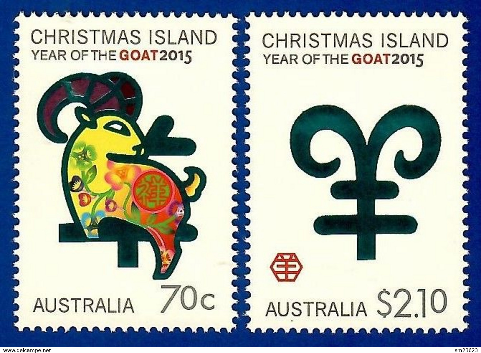 Australien / Christmas Island 2015 , Year Of The Goat - Postfrisch / MNH / (**) - Christmas Island