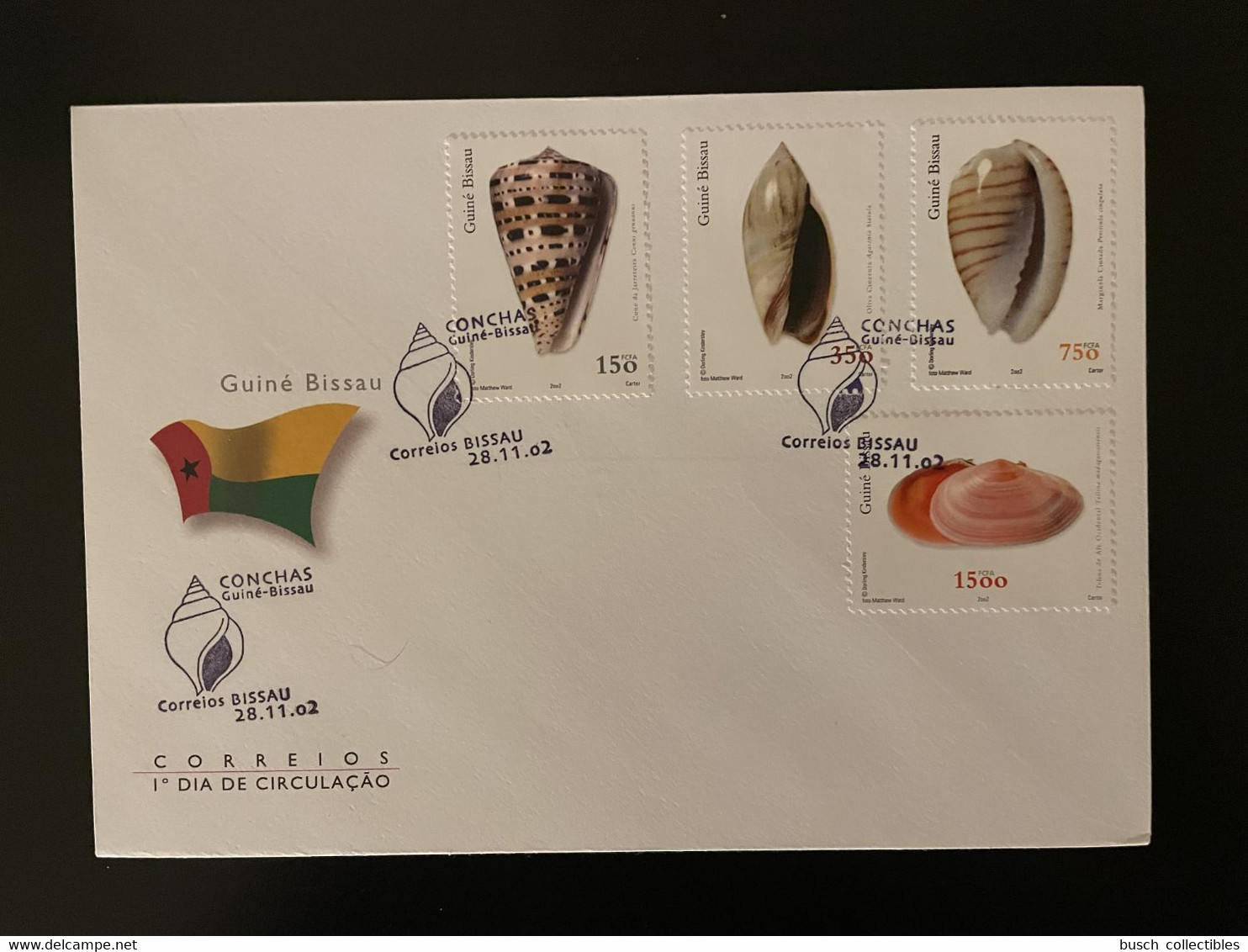 Guiné-Bissau Guinea Guinée Bissau 2002 Mi. 2021 - 2024 FDC Mollusque Weichtier Shell Coquillage Muschel - Conchiglie