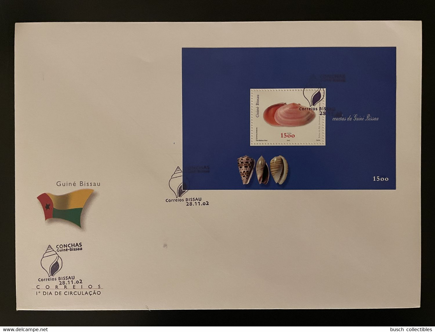 Guiné-Bissau Guinea Guinée Bissau 2002 Mi. Bl. 379 FDC Mollusque Weichtier Shell Coquillage Muschel - Guinea-Bissau