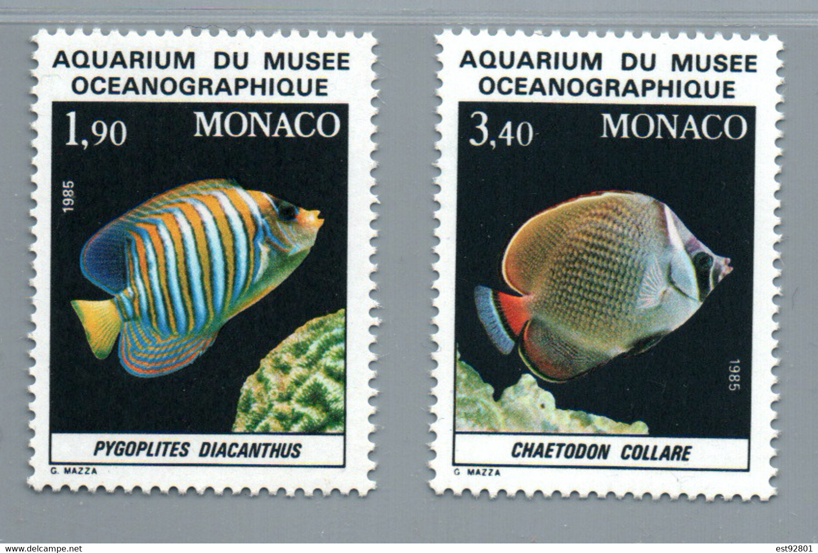 Monaco 1986 - Yt N° 1541 / 1542 (Faune. Poissons Du Musée Océanographique De Monaco) - Neuf** - Other & Unclassified