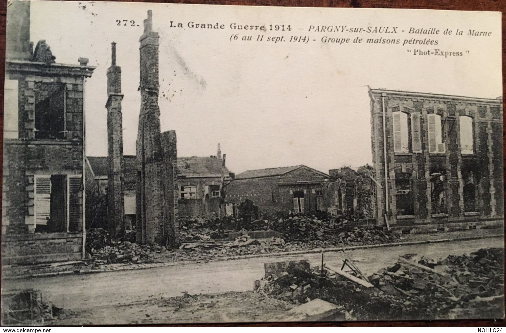 Cpa, Militaria (CM), La Grande Guerre 1914 Pargny Sur Saulx Bataille De La Marne - Groupe De Maisons Pétrolées - Pargny Sur Saulx