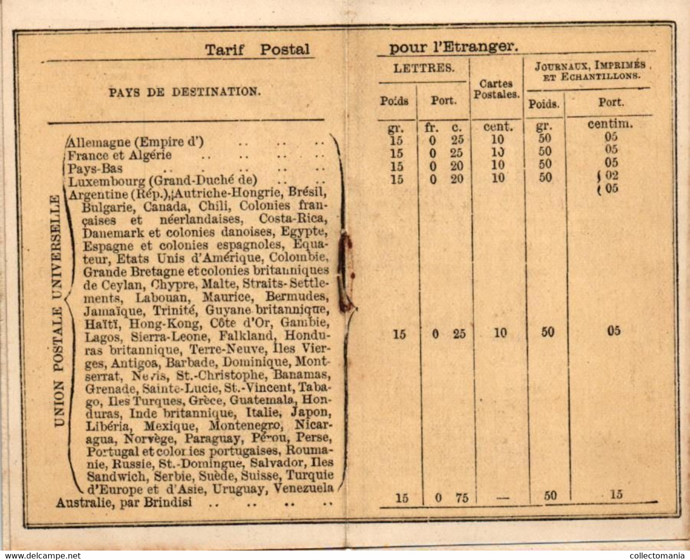 1 Calendrier 1884 John  Dewhurst & Sons Skipton - Van Uxem Bruxelles, Fil Supérieur - Tarif De La Poste 1884 Bonne état - Kleinformat : ...-1900