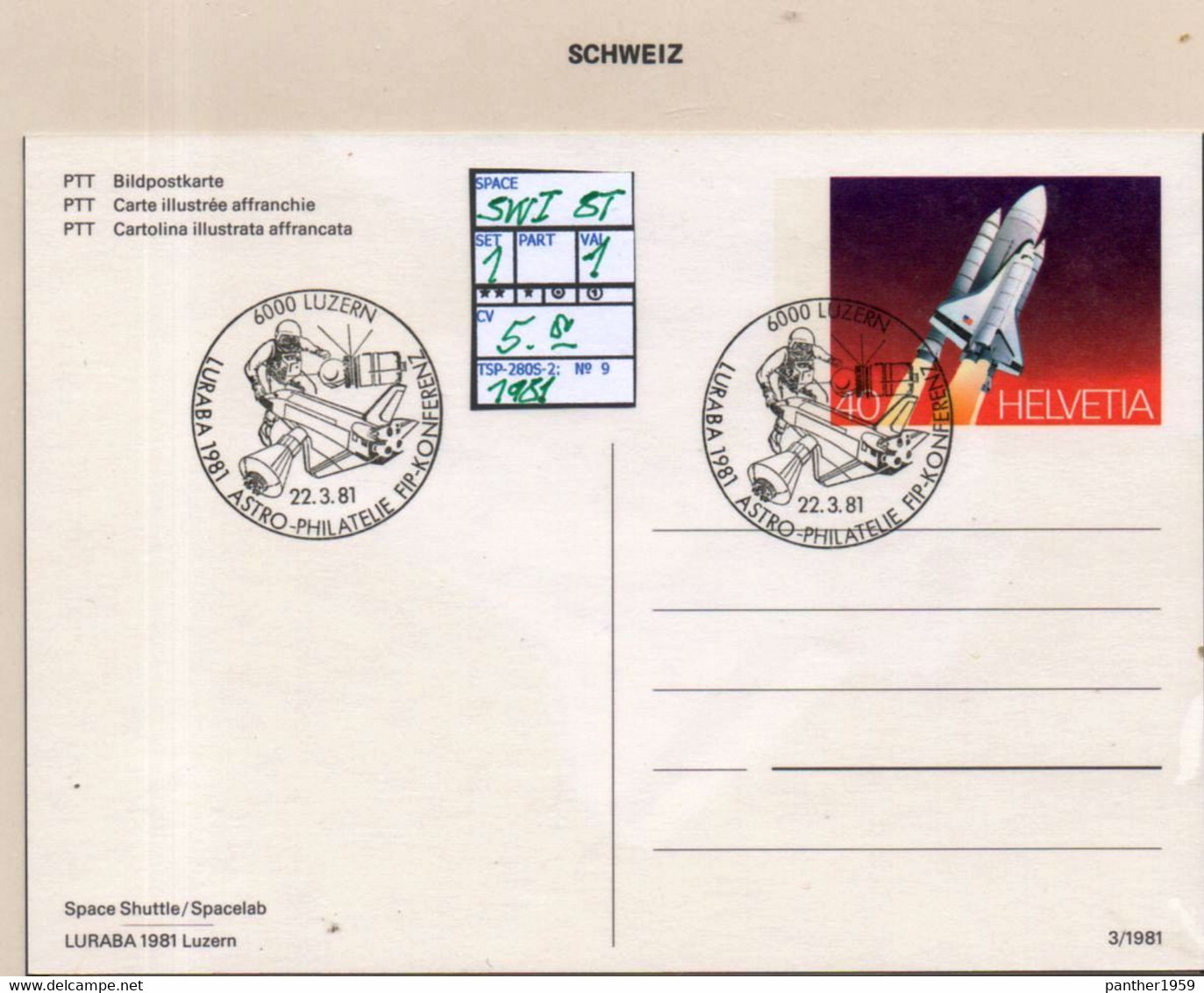 THEMATICS:EUROPE#SWITZERLAND# #SPACECRAFT & EXPLORING# COMPLETE SET# MNH**# (TSP-280S-2- (09) - Altri & Non Classificati