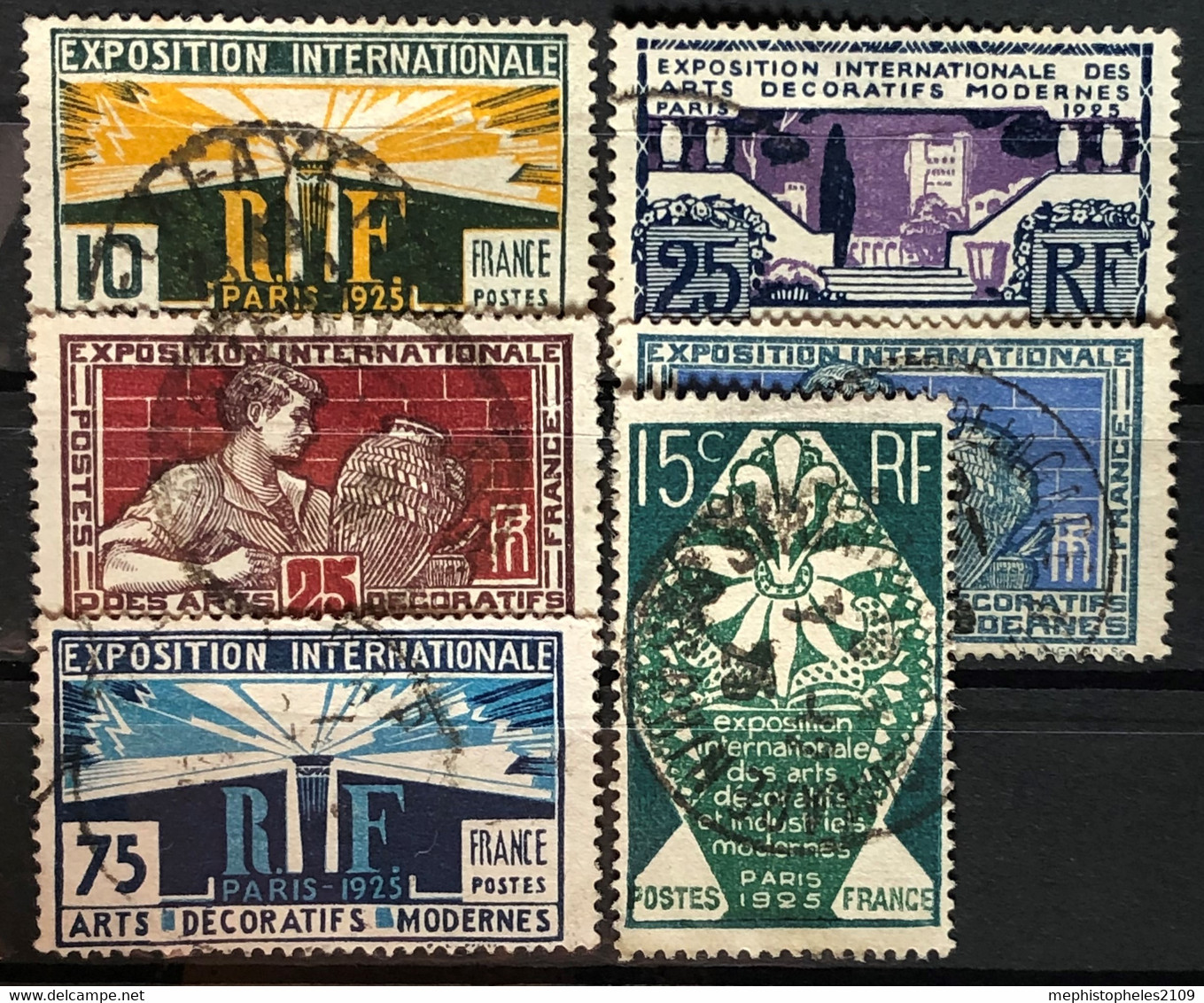 FRANCE 1925/26 - Canceled - YT 210-215 - Complete Set - Exposition Internationale - Gebruikt