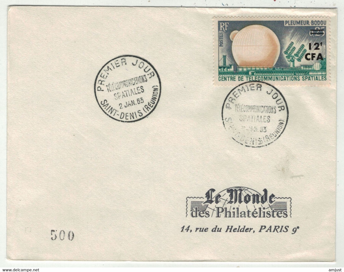 France // FDC 1960-1969 // Télécommunications Spatiales, Le Monde Des Philatélistes 2/1/1963 - 1960-1969