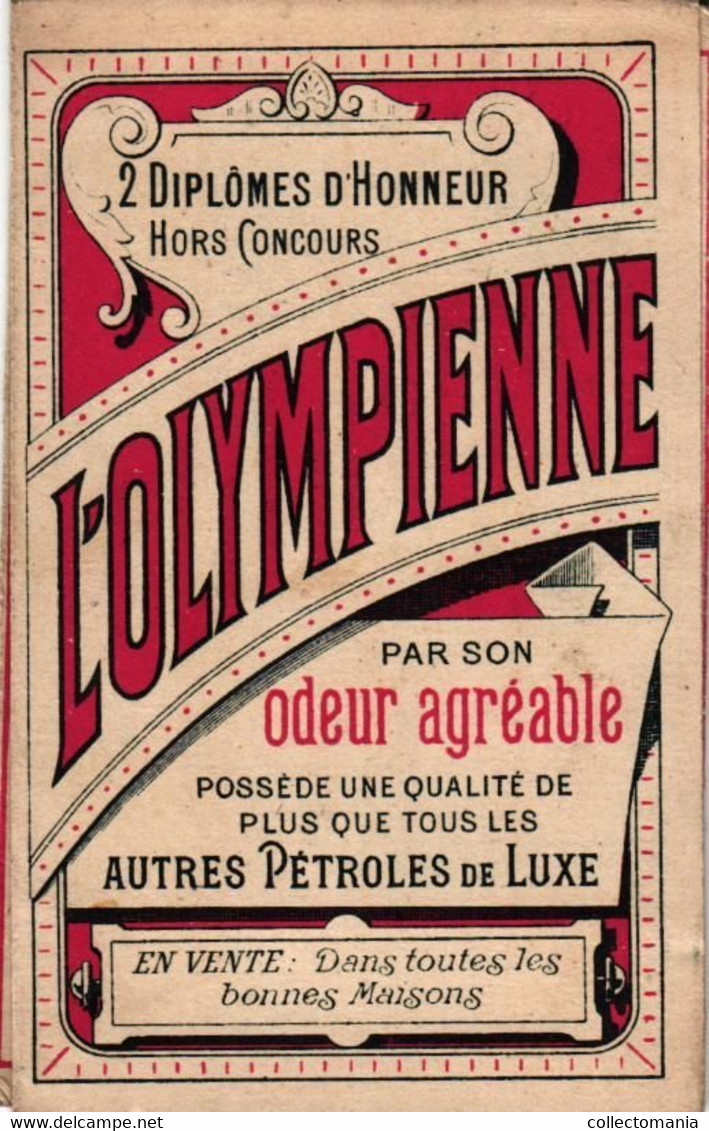 1 Calendrier De L'année 1897 L'Olympienne Petrol De Luxe Odeur Agréable - Réclame PUB Advertising Callendar - Small : ...-1900