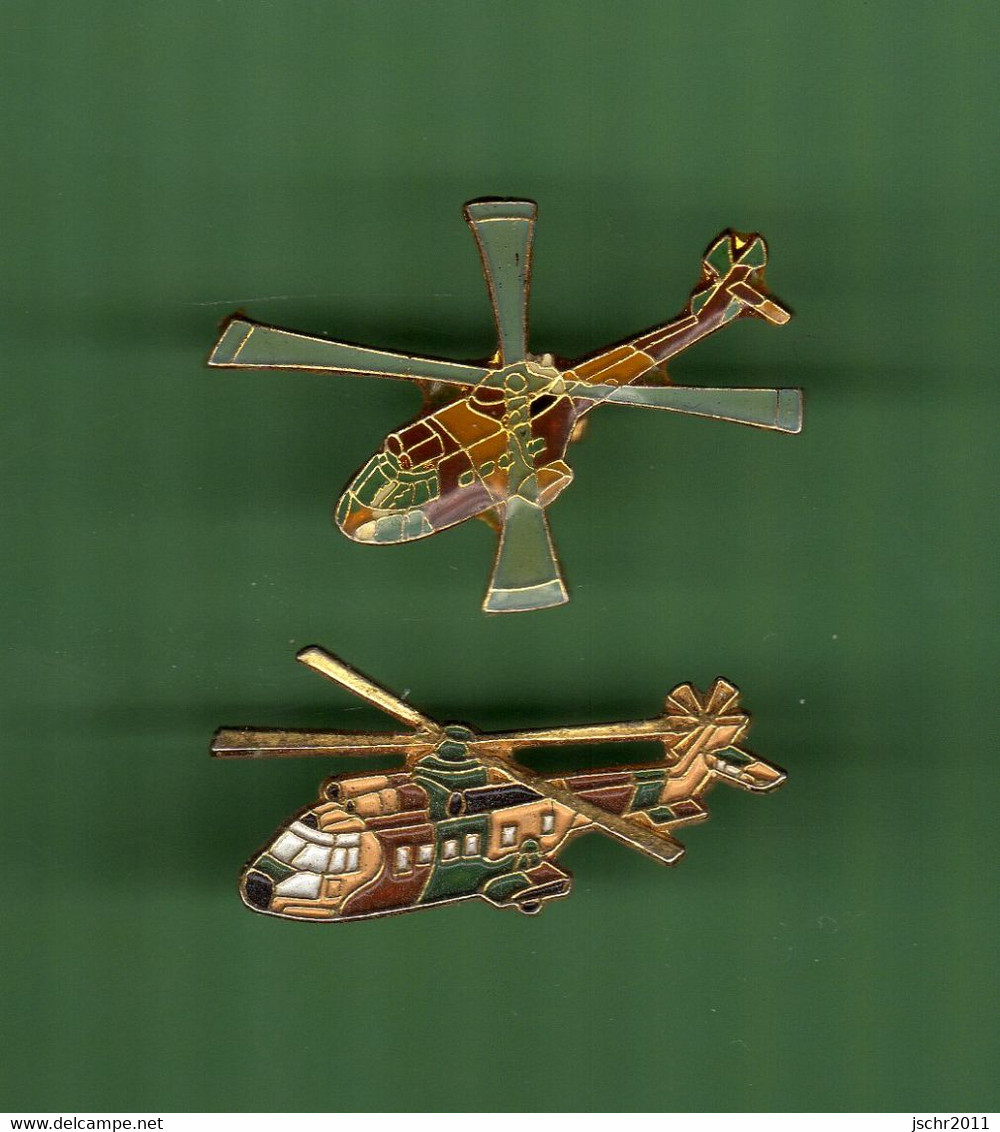 HELICOPTERE *** Lot De 2 Pin's Differents *** N°49 *** 5011 - Avions