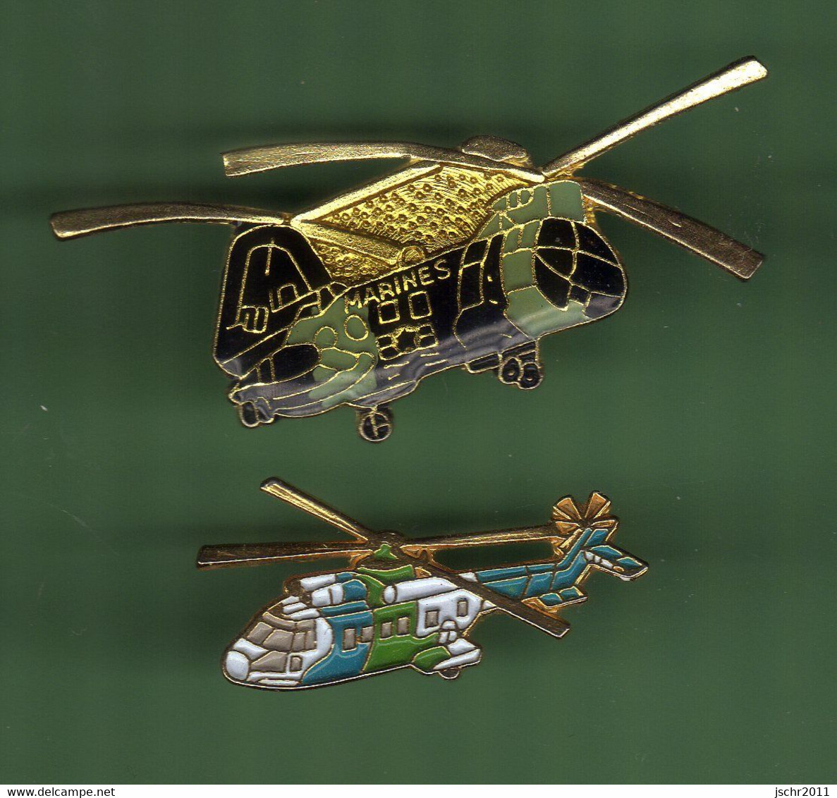 HELICOPTERE *** Lot De 2 Pin's Differents *** N°56 *** 5011 - Avions