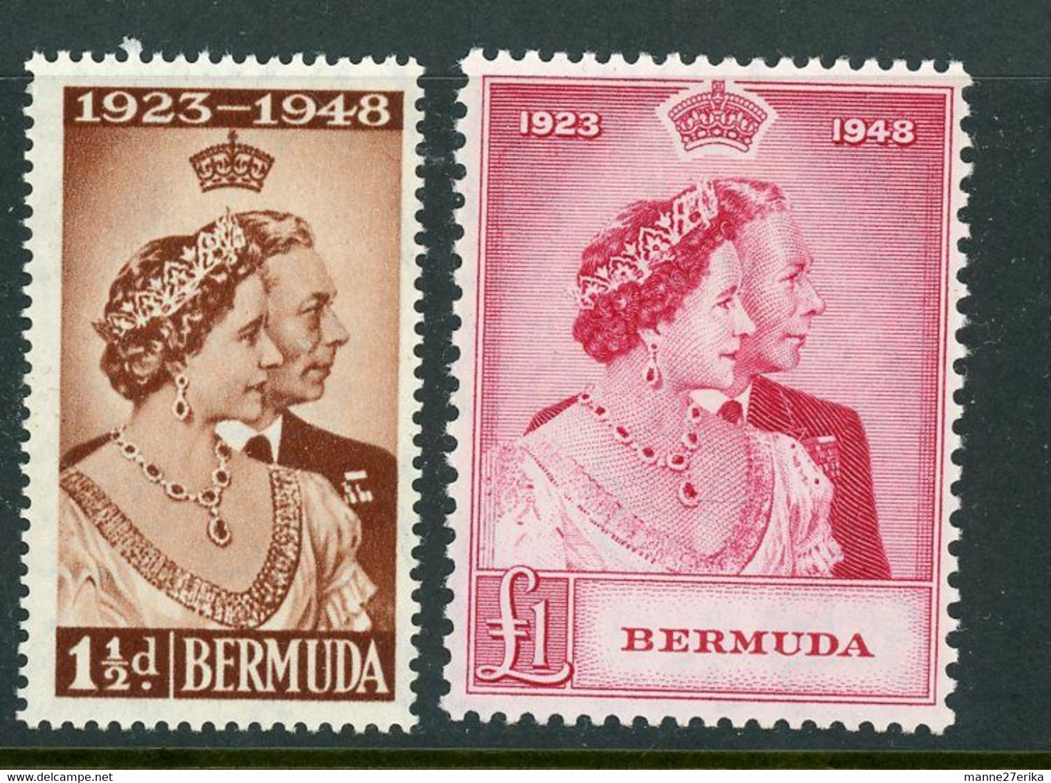 Bermuda MNH Silver Wedding 1948 - Bermuda