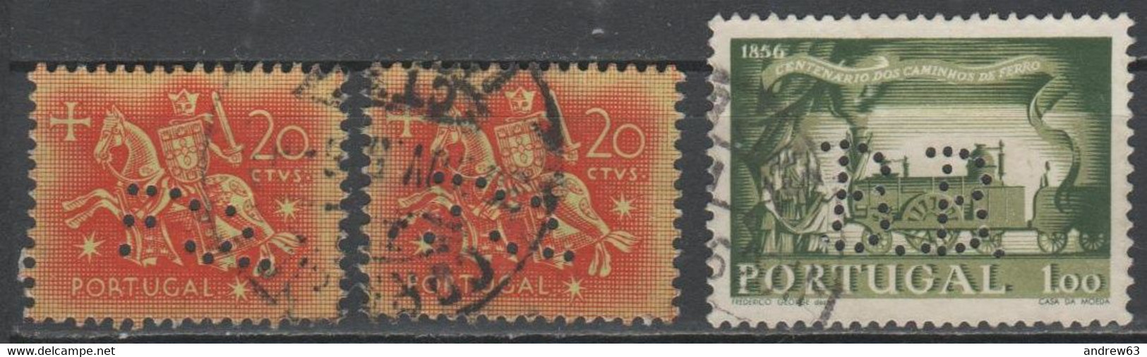 PORTOGALLO - PORTUGAL - Lot Of 3 Stamps - Perfin - Used - Oblitérés