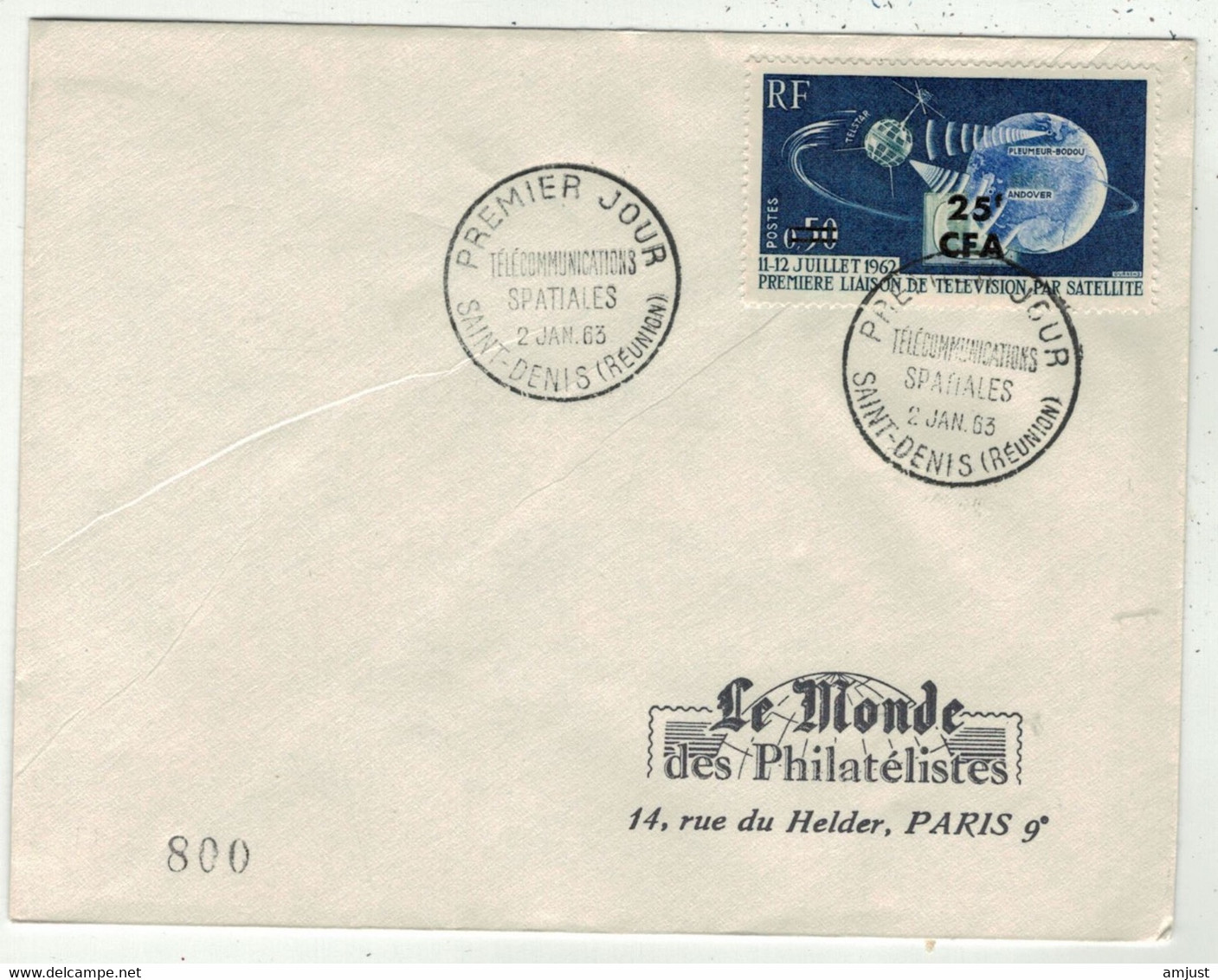 France // FDC 1960-1969 // Télécommunications Spatiales, Le Monde Des Philatélistes 2//1/1963 - 1960-1969