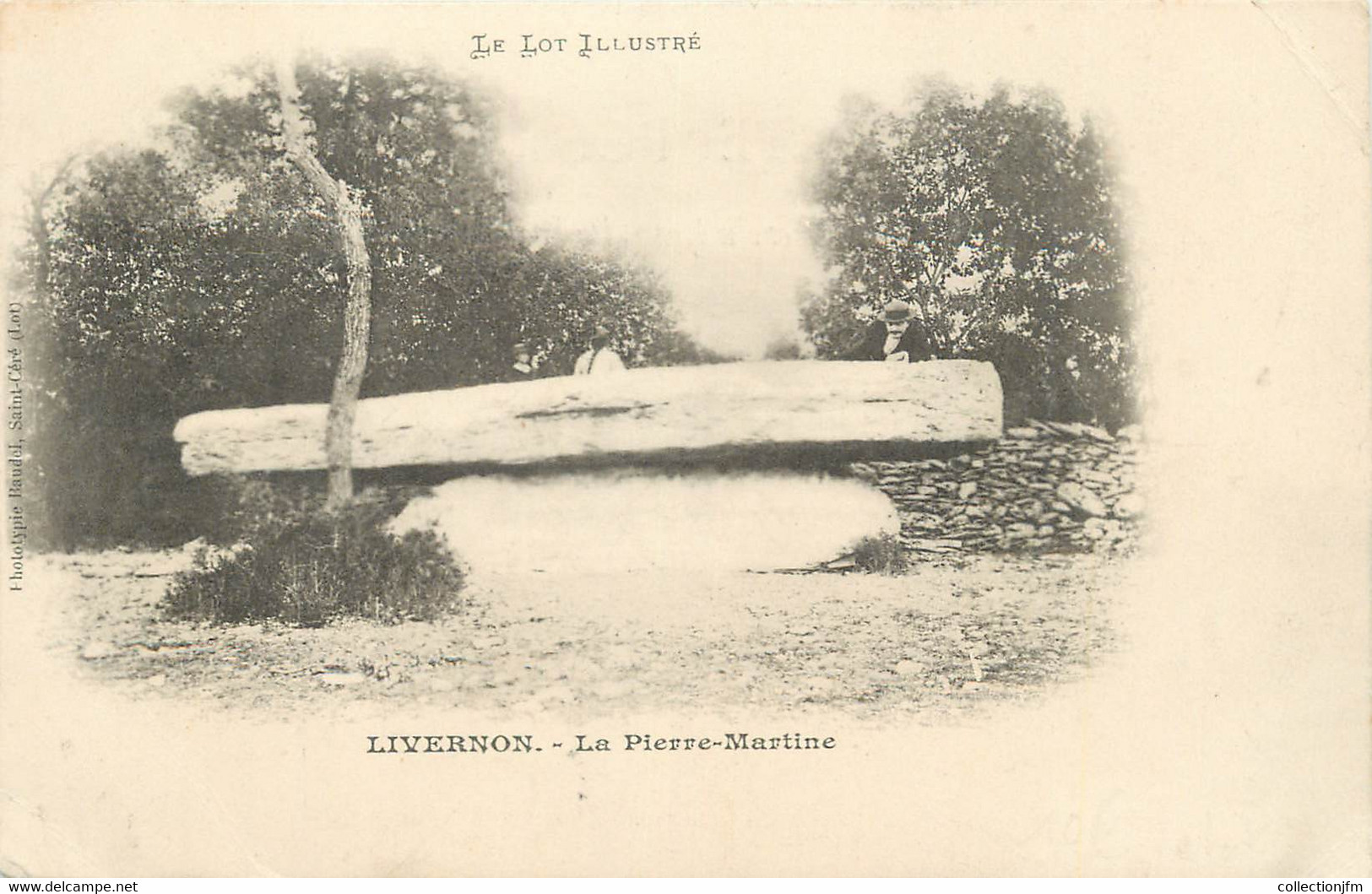 .CPA FRANCE 46 "Livernon, La Pierre Martine" / MENHIR - Livernon