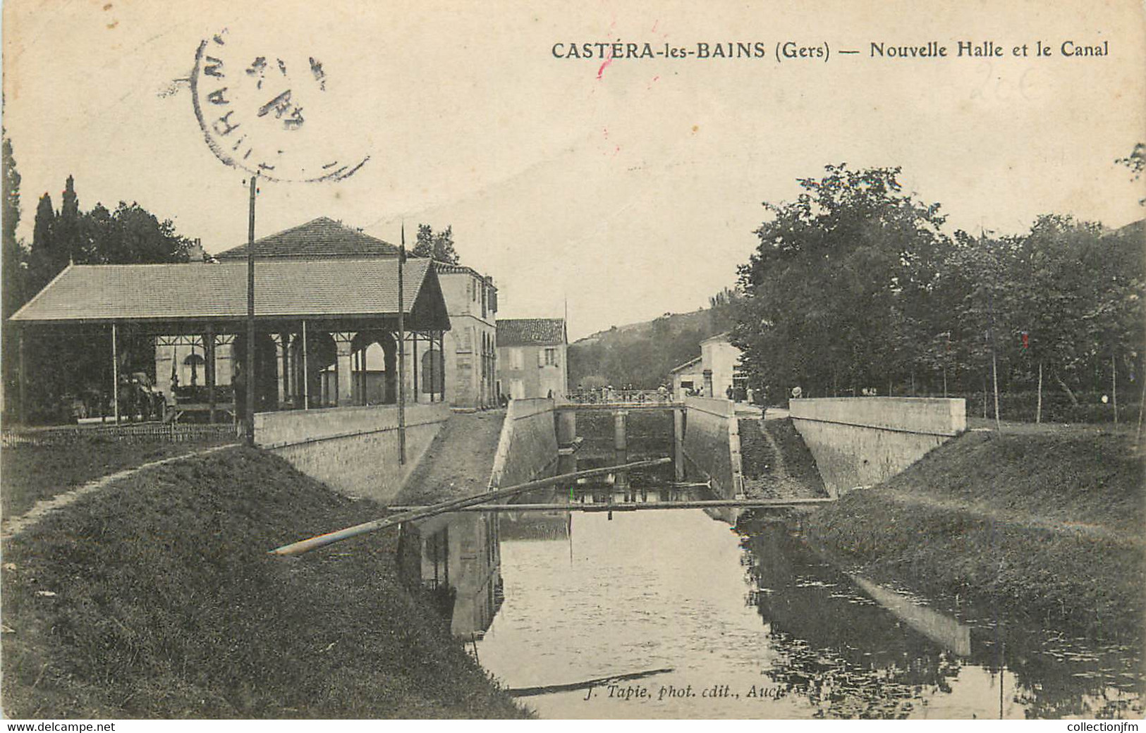 . CPA  FRANCE 32 " Castera Les Bains, Nouvelle Halle Et Le Canal" - Castera