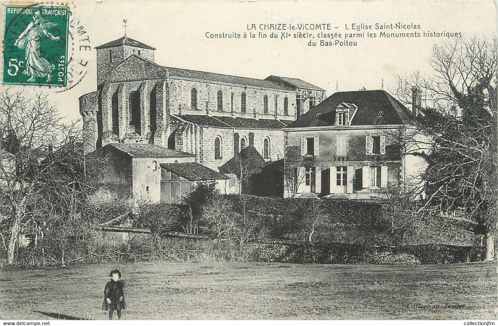.CPA  FRANCE 85  "La Chaize Le Vicomte, Eglise St Nicolas" - La Chaize Le Vicomte