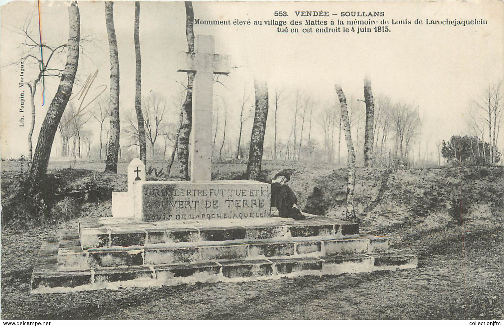 .CPA  FRANCE 85 "Soullans, Monument De Louis De Larochejaquelein" - Soullans