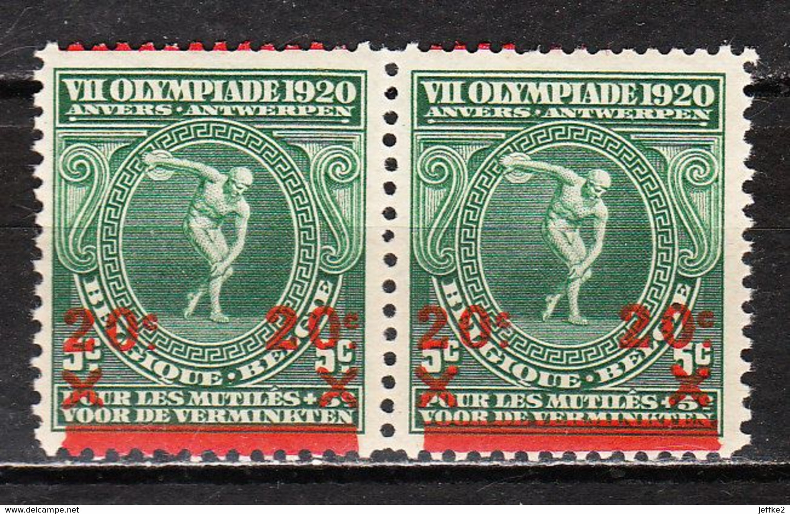 184Cu**  Paire Avec Surcharge Fortement Déplacée Vers Le Bas - MNH** - LOOK!!!! - 1901-1930