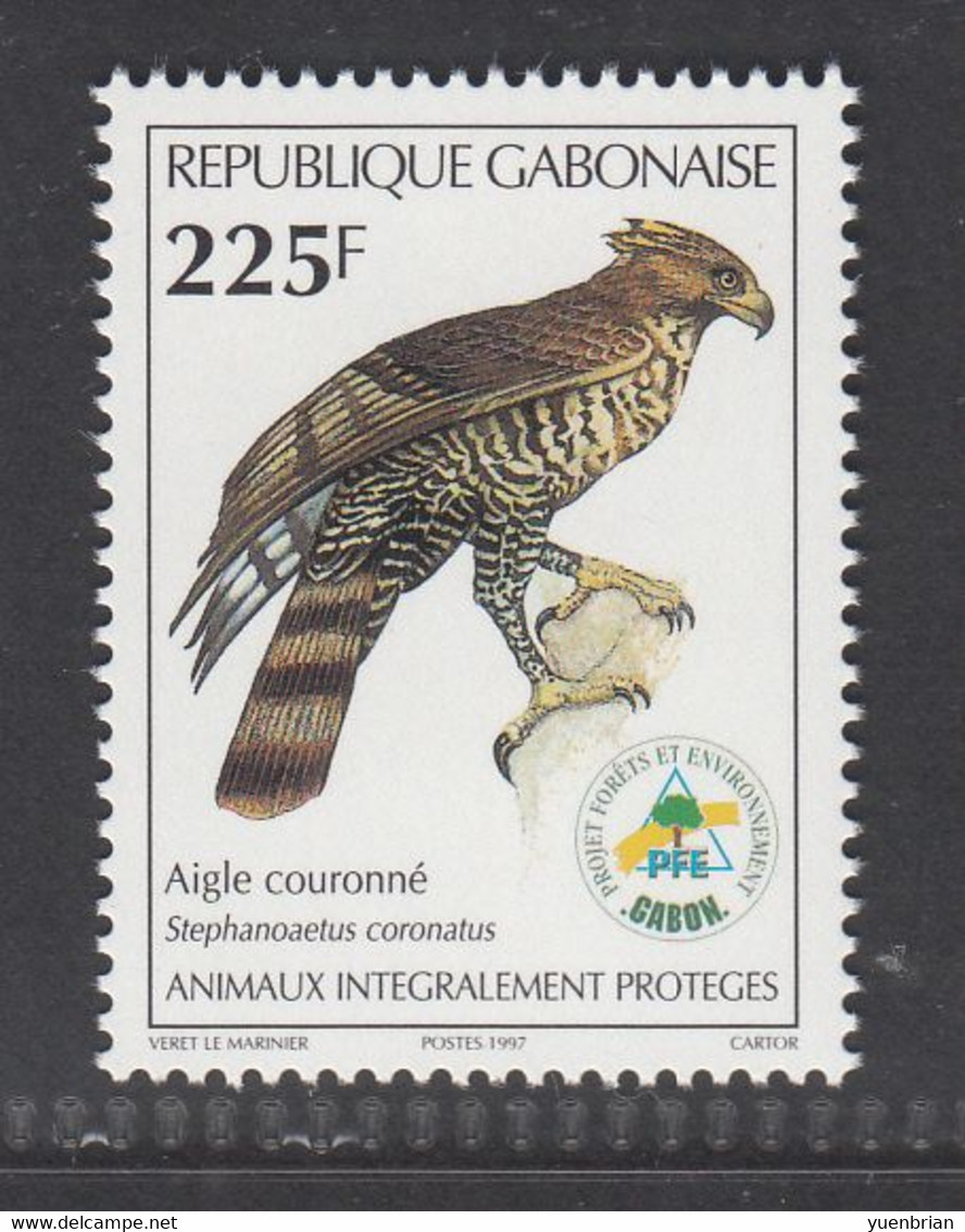 Gabon 1997, Bird, Birds, Eagle, 1v, MNH** - Arends & Roofvogels